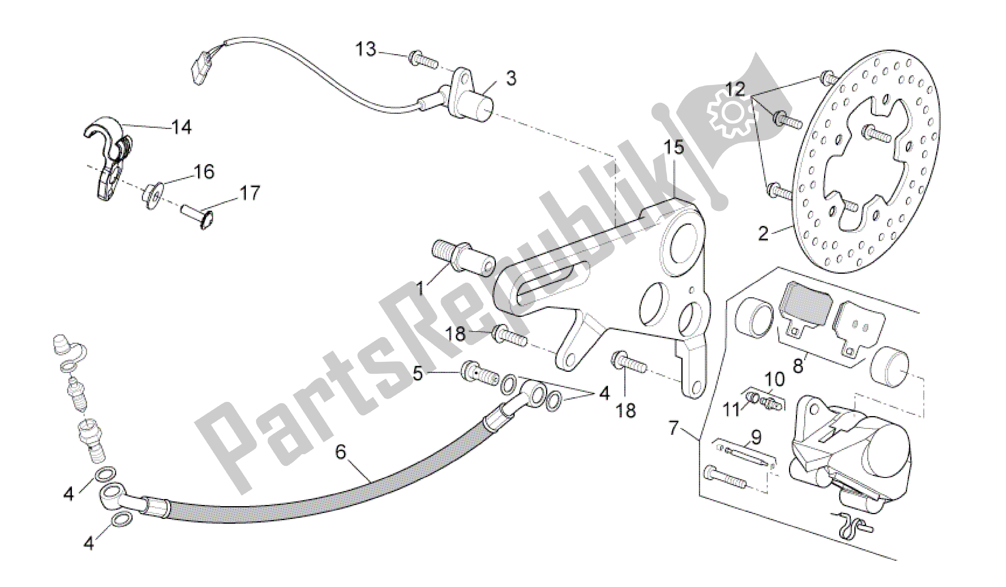 Tutte le parti per il Pinza Freno Posteriore del Aprilia RSV4 Aprc R ABS 3984 1000 2013