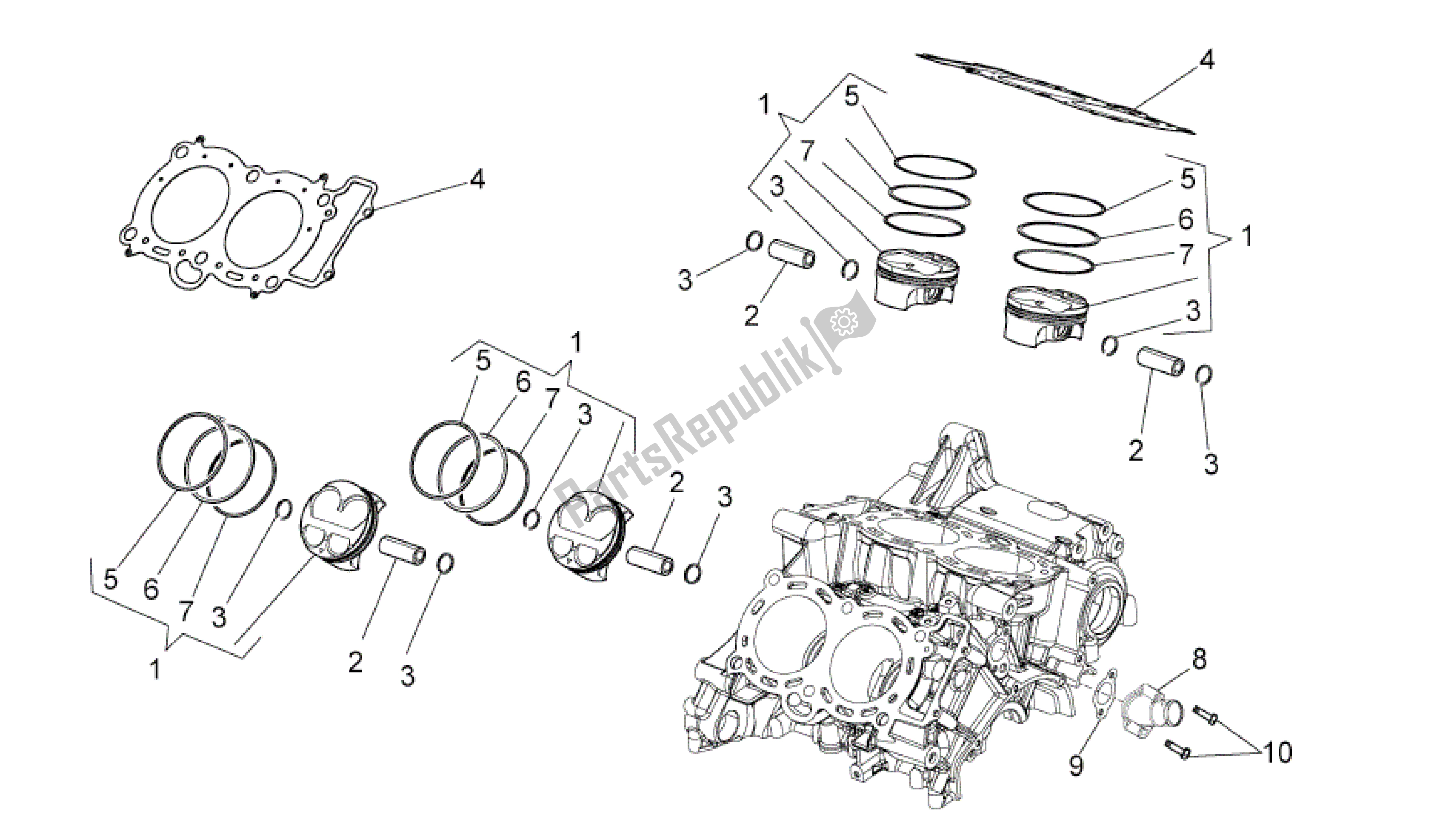 Wszystkie części do Cylinder - T? Ok Aprilia RSV4 Aprc R ABS 3984 1000 2013