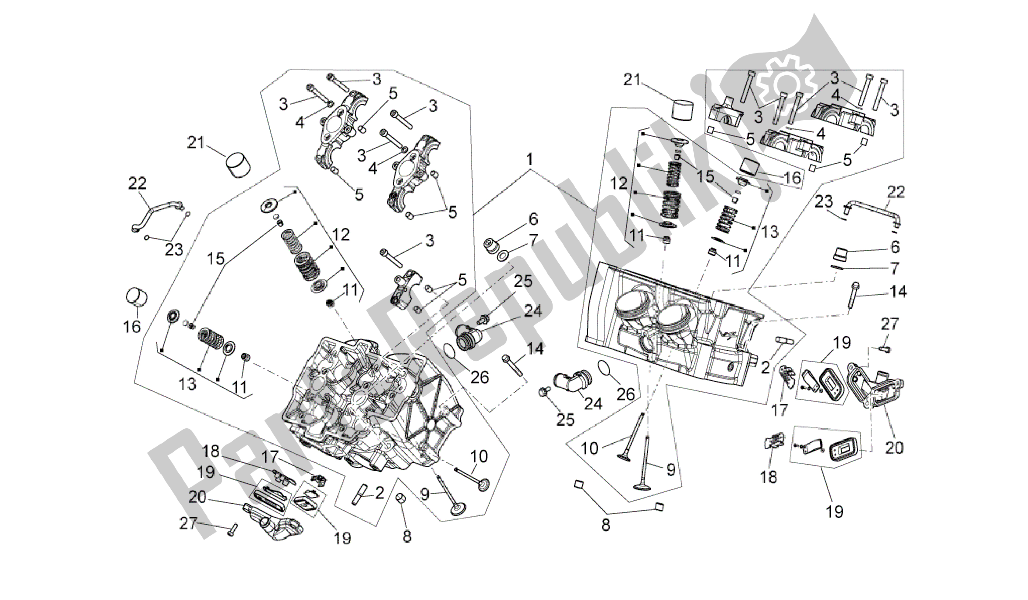 All parts for the Cylinder Head - Valves of the Aprilia RSV4 Aprc R ABS 3984 1000 2013