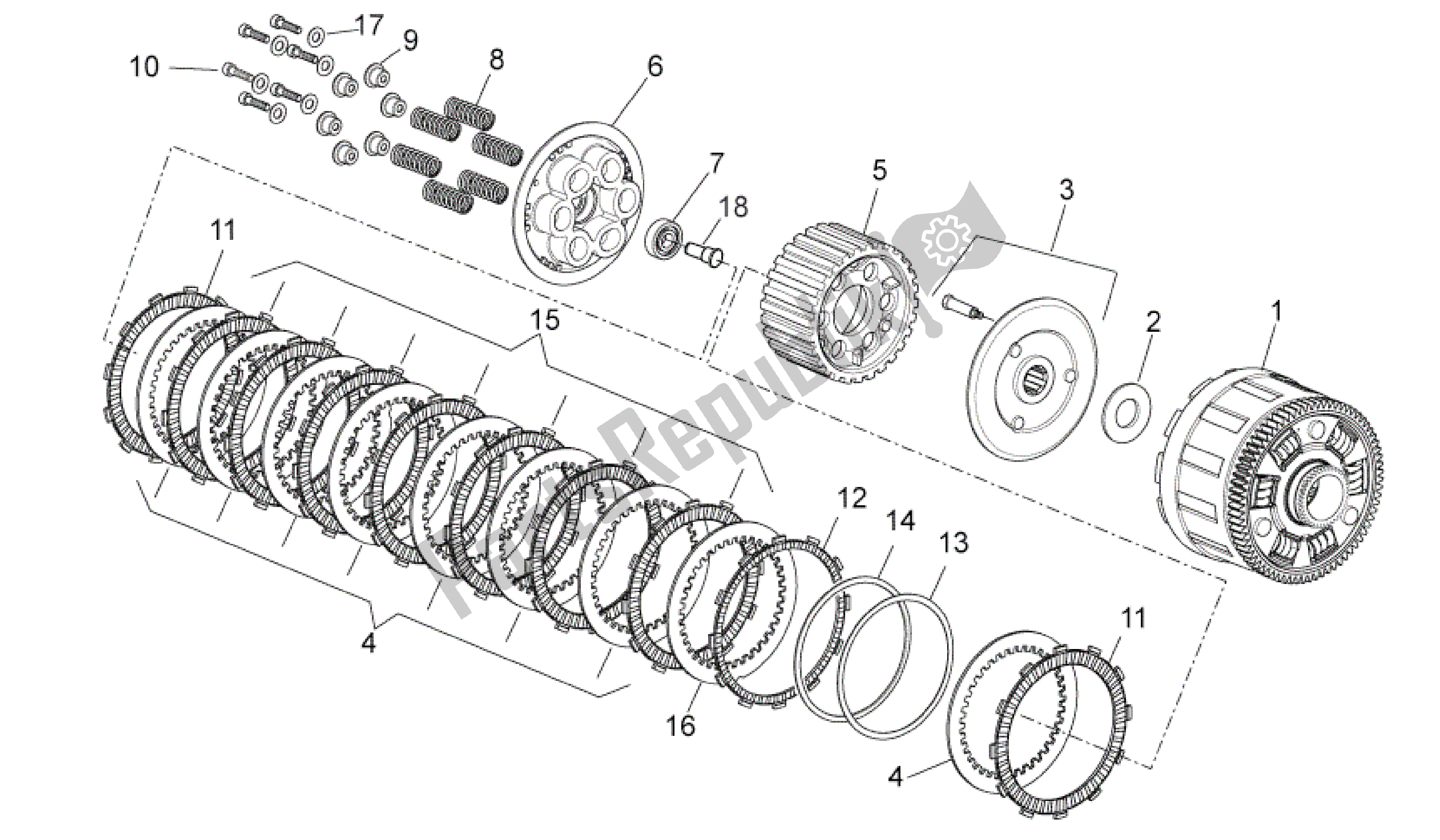 Tutte le parti per il Frizione Ii del Aprilia RSV4 Aprc R ABS 3984 1000 2013