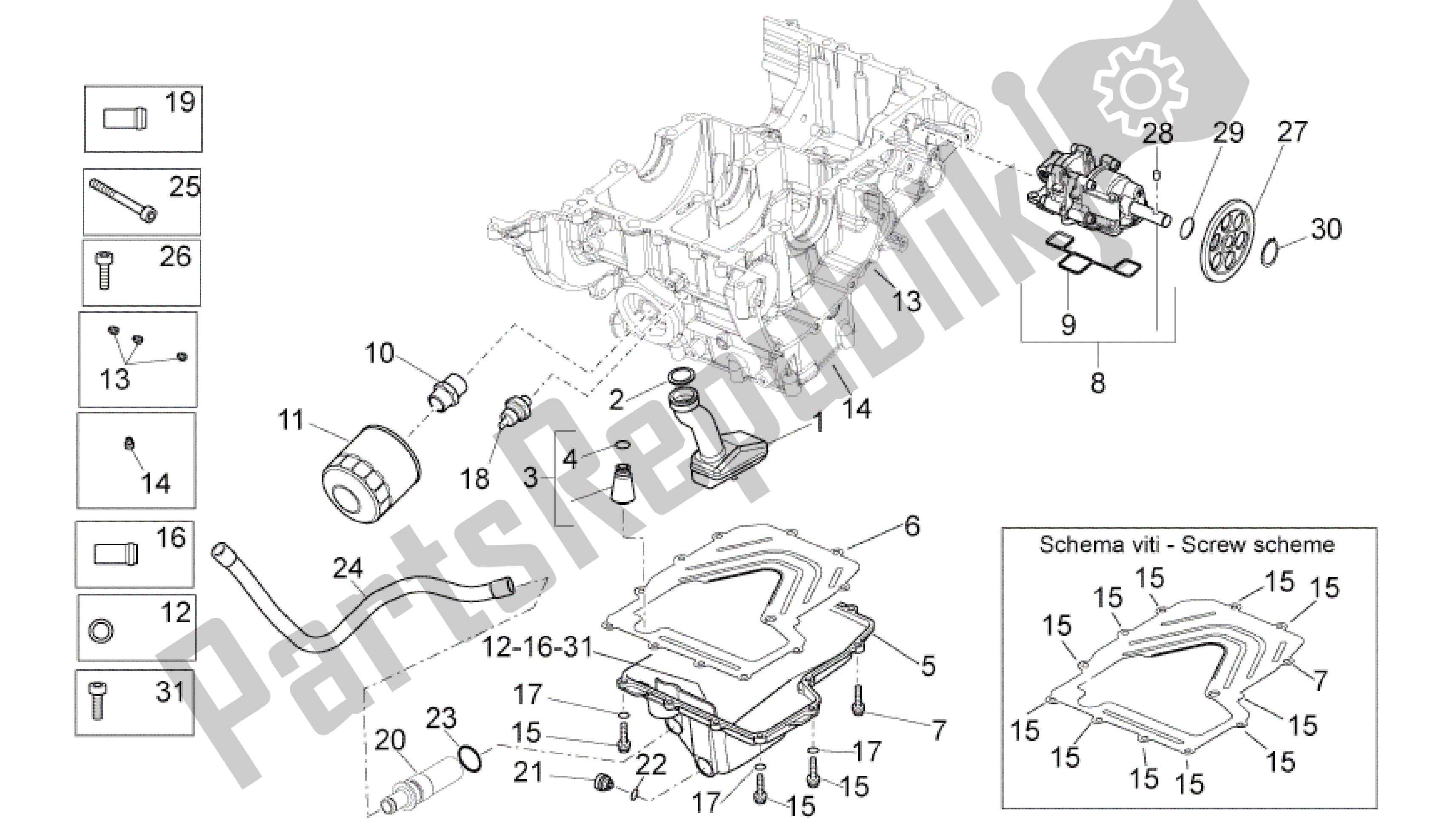 Todas las partes para Lubricación de Aprilia RSV4 Aprc R ABS 3984 1000 2013