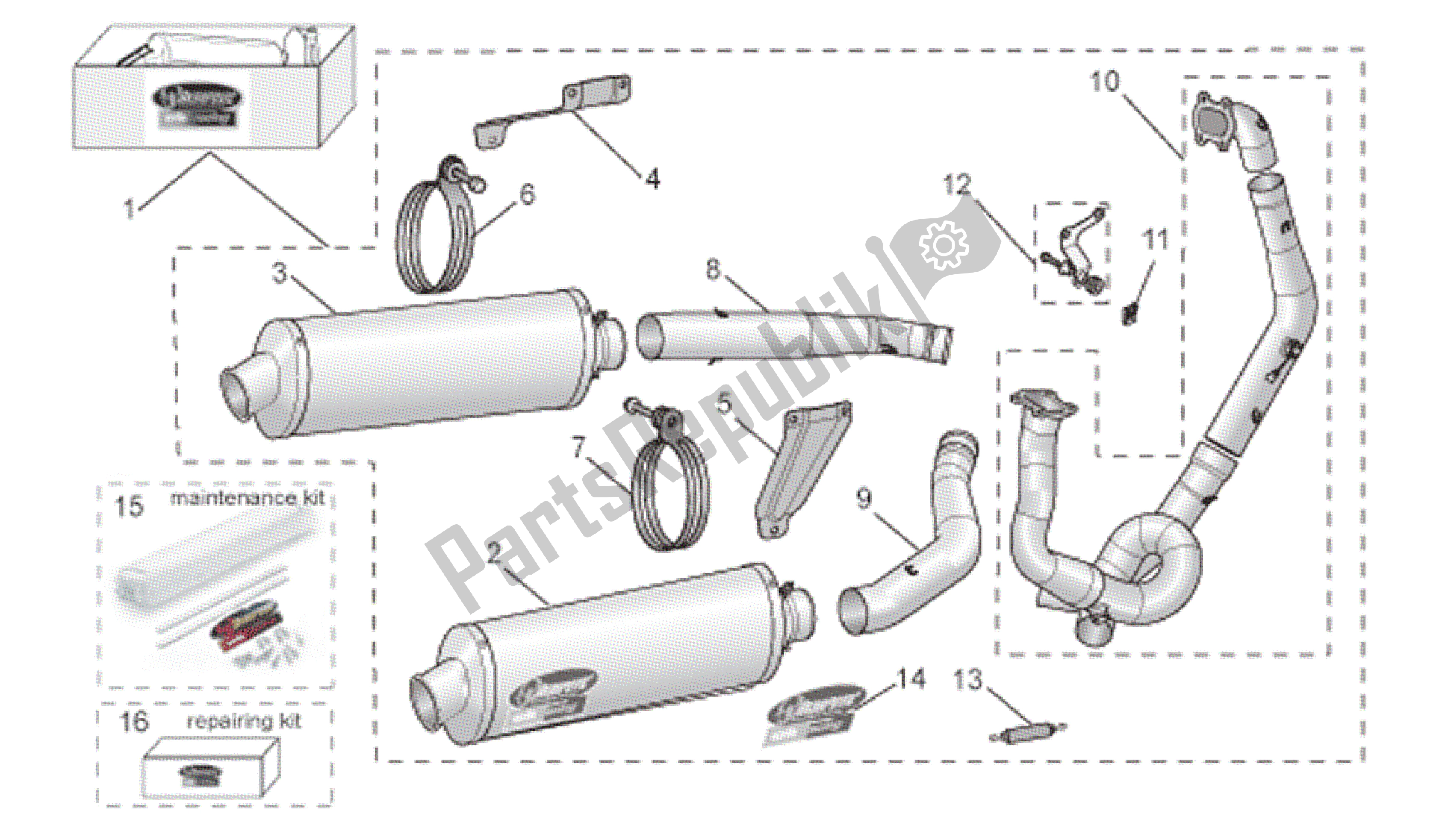 Todas as partes de Acc. - Partes De Desempenho Iii do Aprilia RSV Tuono R 3985 1000 2006 - 2009