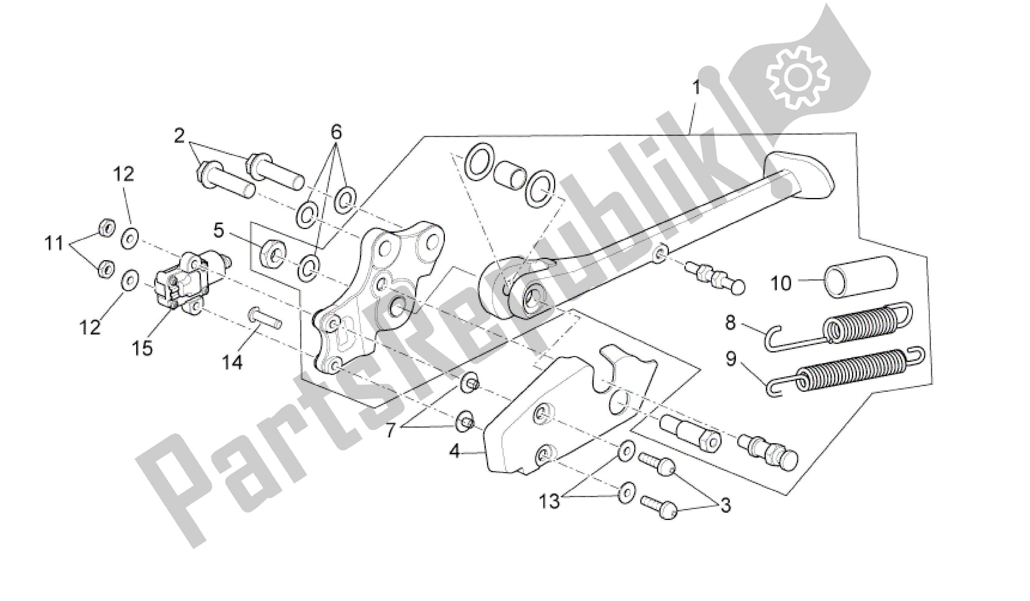 Todas as partes de Suporte Central do Aprilia RSV4 Aprc Factory ABS 3986 1000 2013