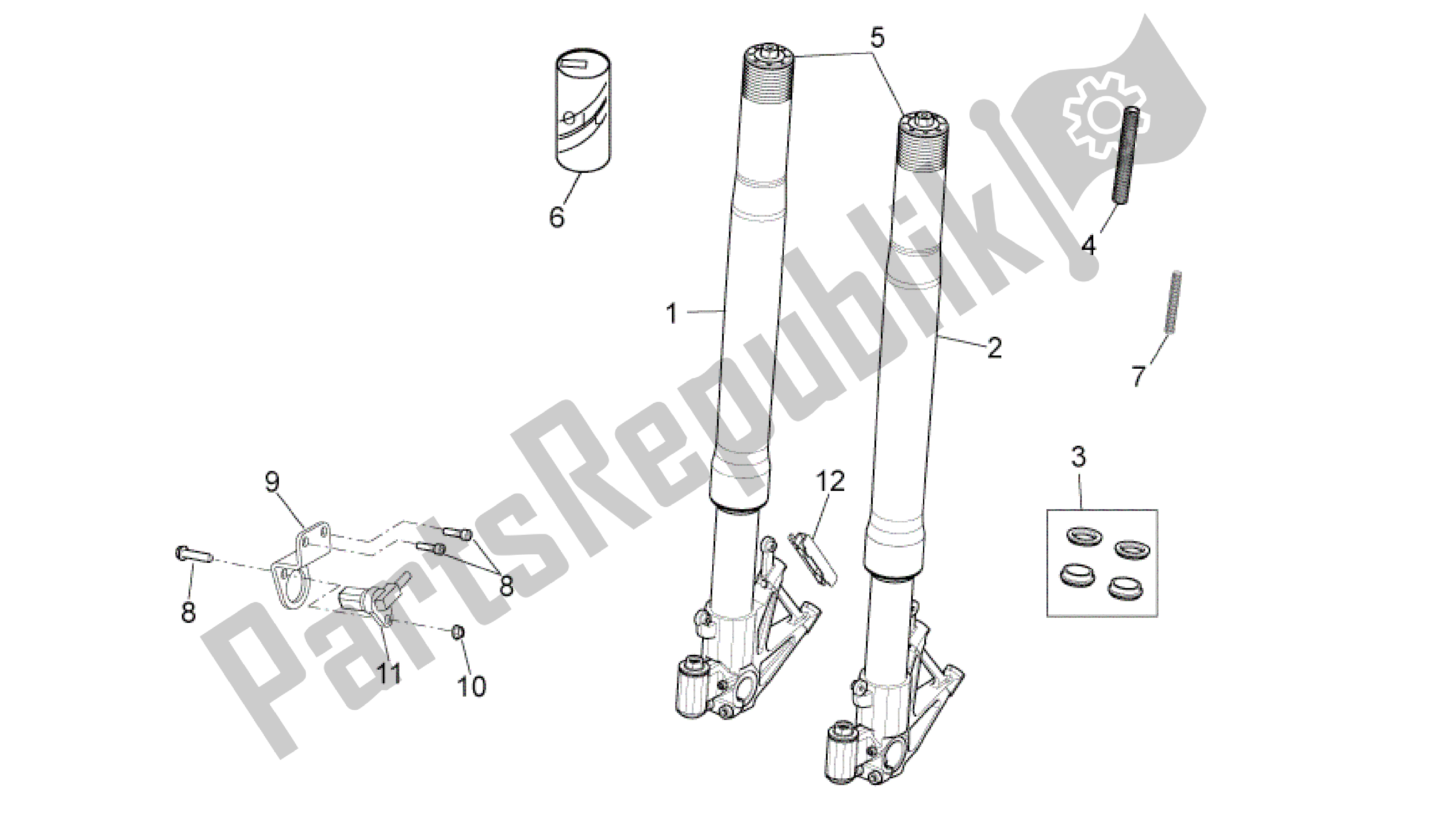 Alle Teile für das Vordergabel des Aprilia RSV4 Aprc Factory ABS 3986 1000 2013