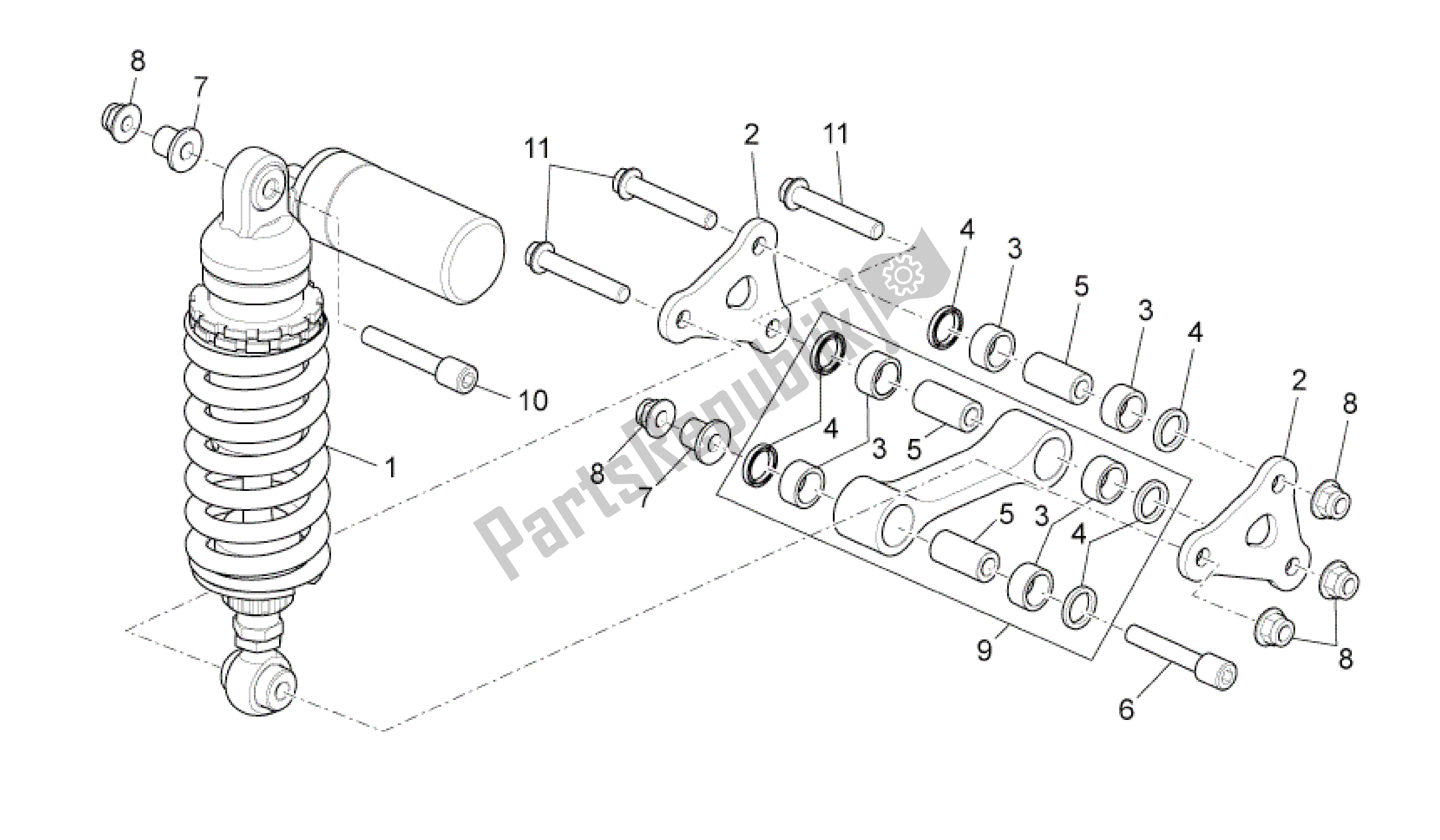 Toutes les pièces pour le Amortisseur Arrière du Aprilia RSV4 Aprc Factory ABS 3986 1000 2013