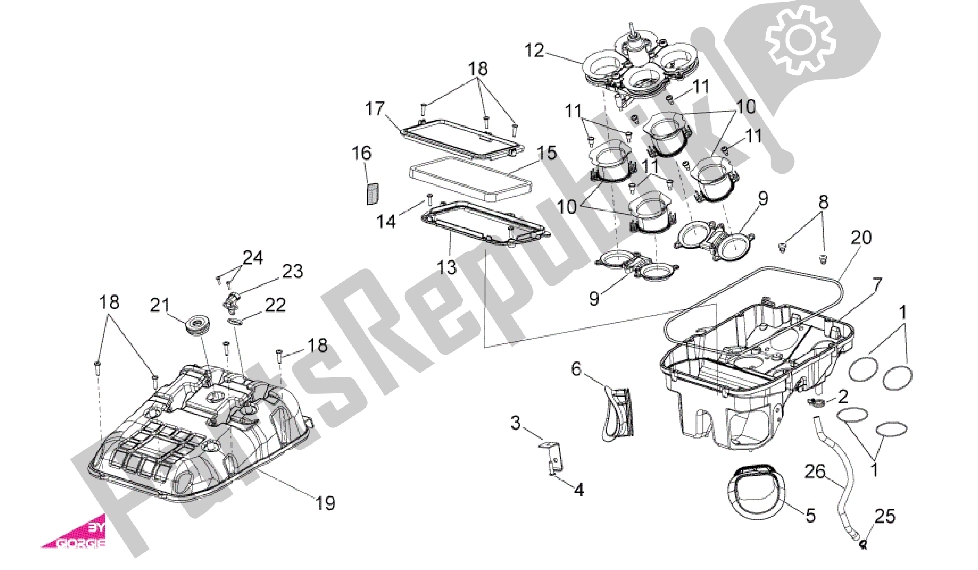 Alle Teile für das Luft Box des Aprilia RSV4 Aprc Factory ABS 3986 1000 2013