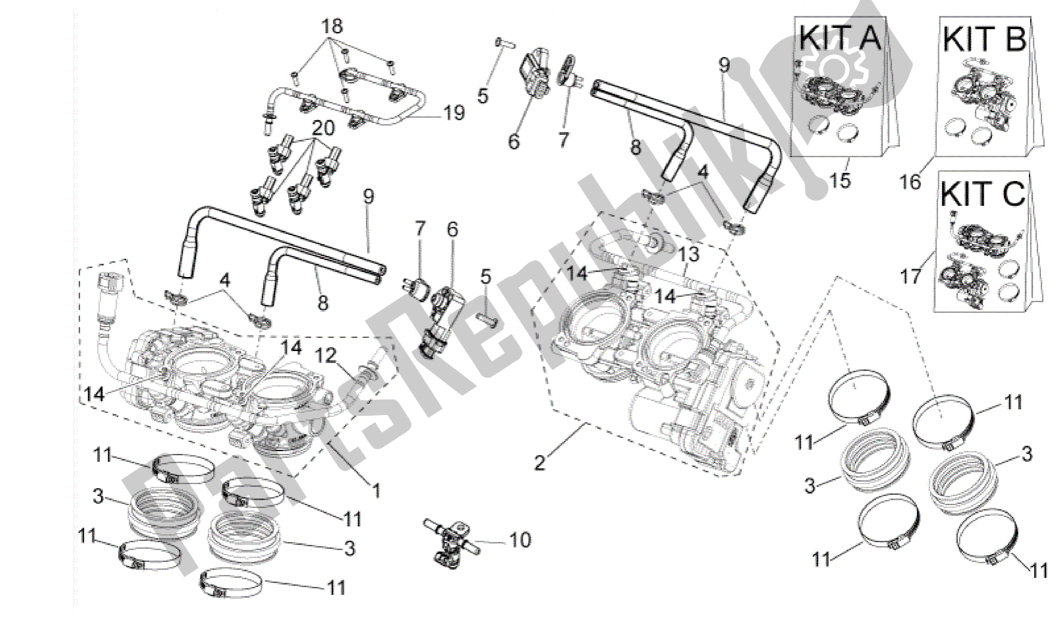 Todas as partes de Corpo Do Acelerador do Aprilia RSV4 Aprc Factory ABS 3986 1000 2013