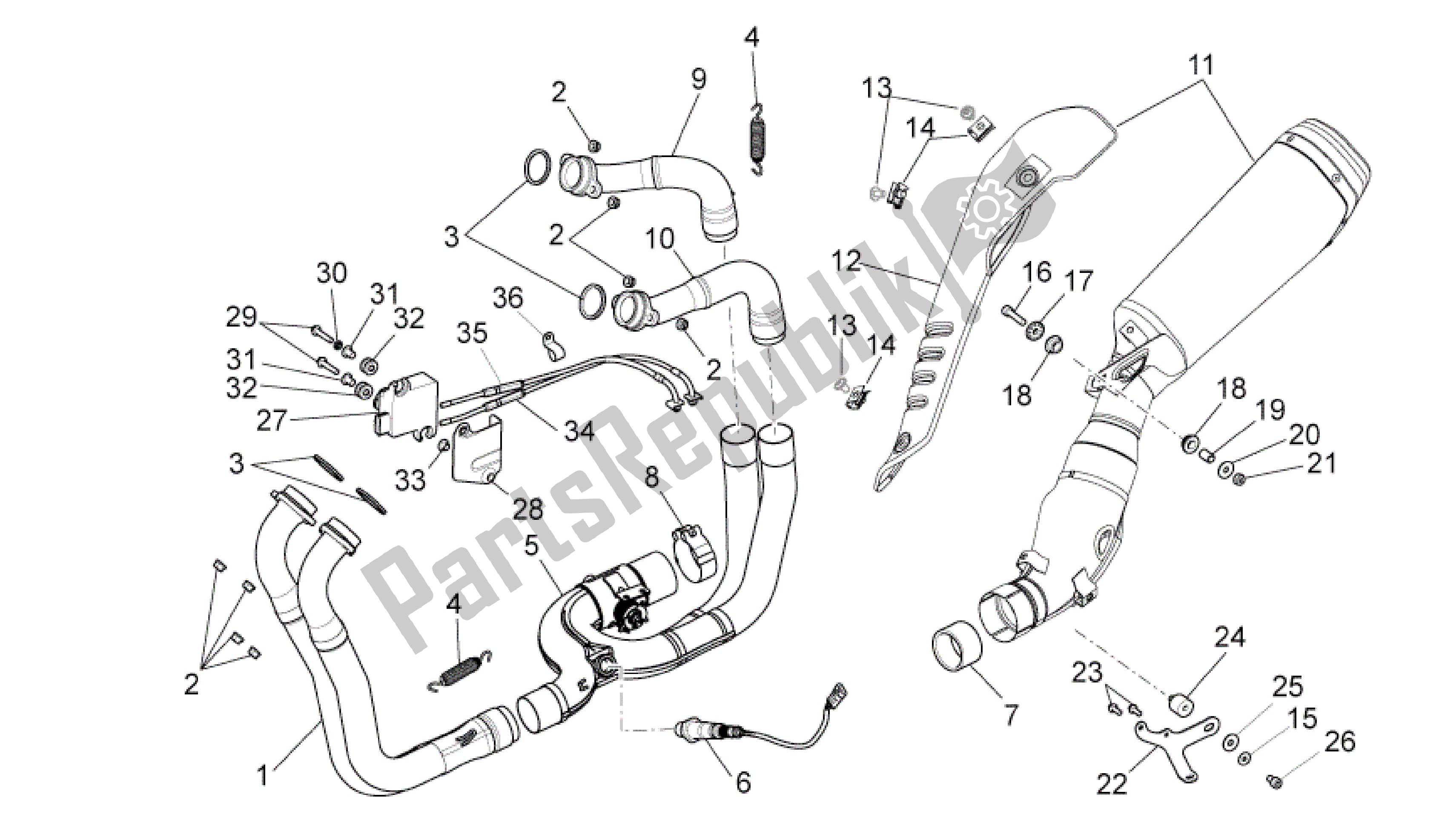 Wszystkie części do Rura Wydechowa I Aprilia RSV4 Aprc Factory ABS 3986 1000 2013