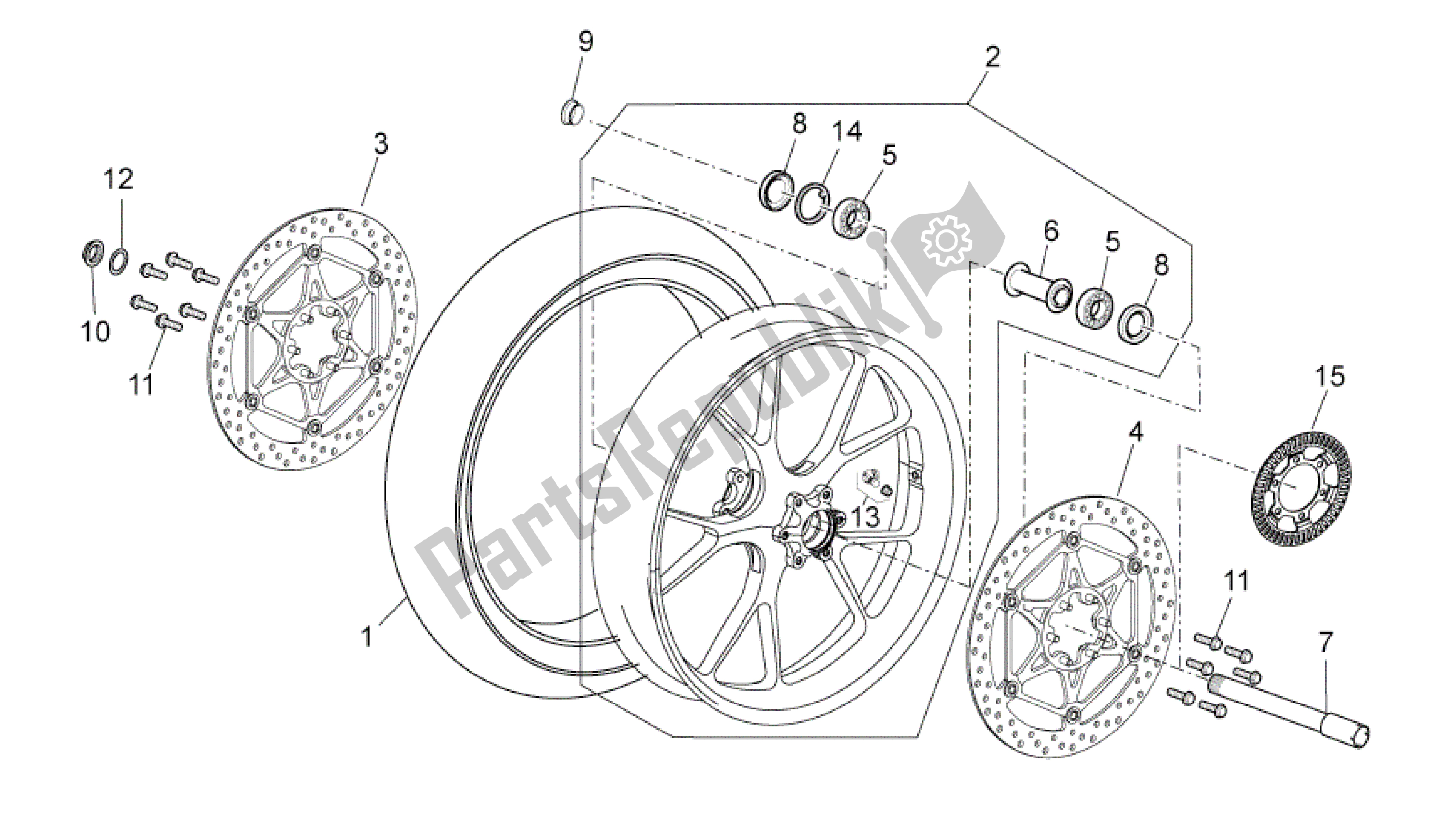 Alle Teile für das Vorderrad des Aprilia RSV4 Aprc Factory ABS 3986 1000 2013