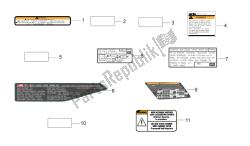 conjunto de placas e decalque