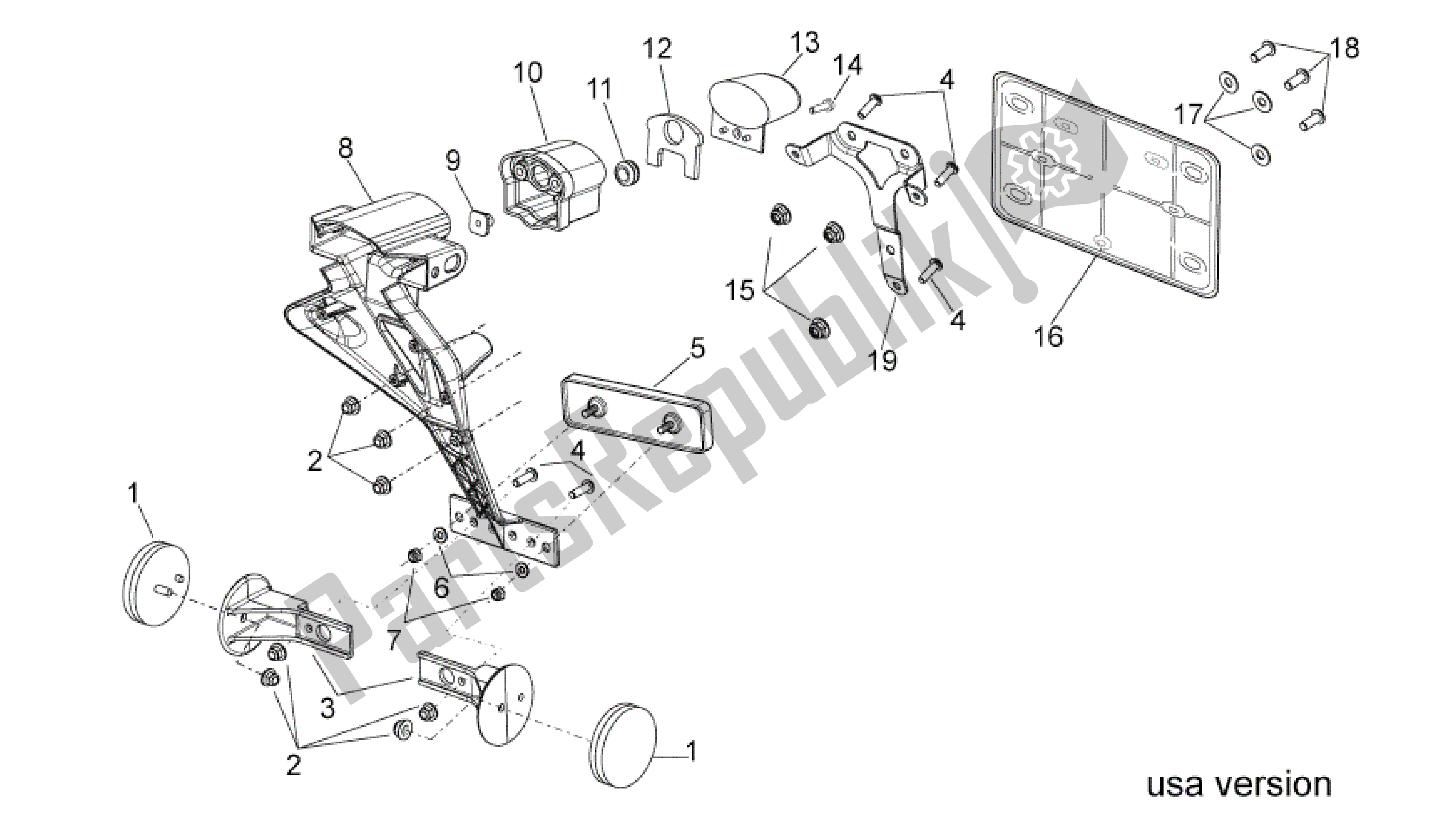 All parts for the Rear Body Ii of the Aprilia RSV4 Aprc Factory ABS 3986 1000 2013