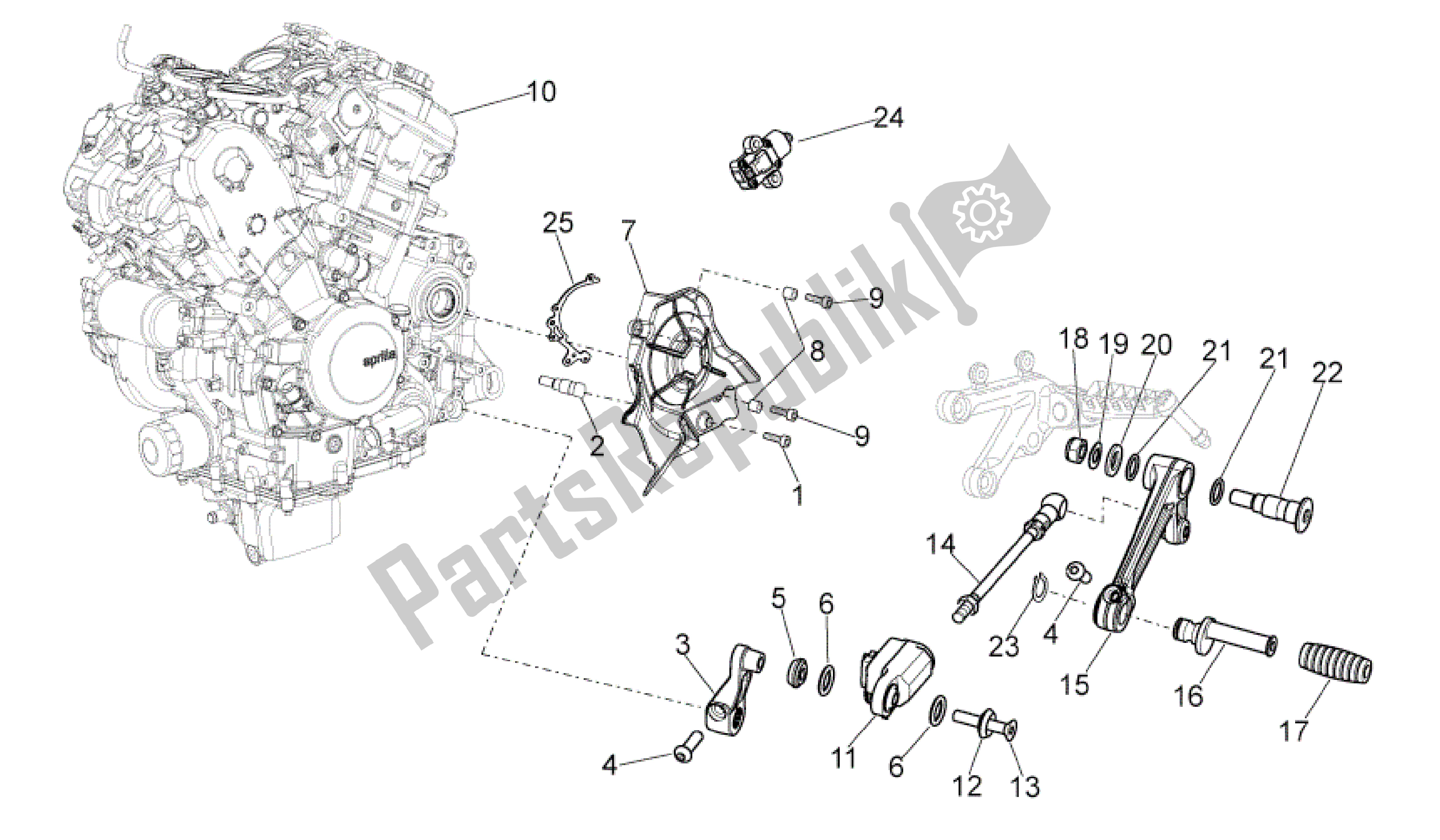 Todas as partes de Motor do Aprilia RSV4 Aprc Factory ABS 3986 1000 2013