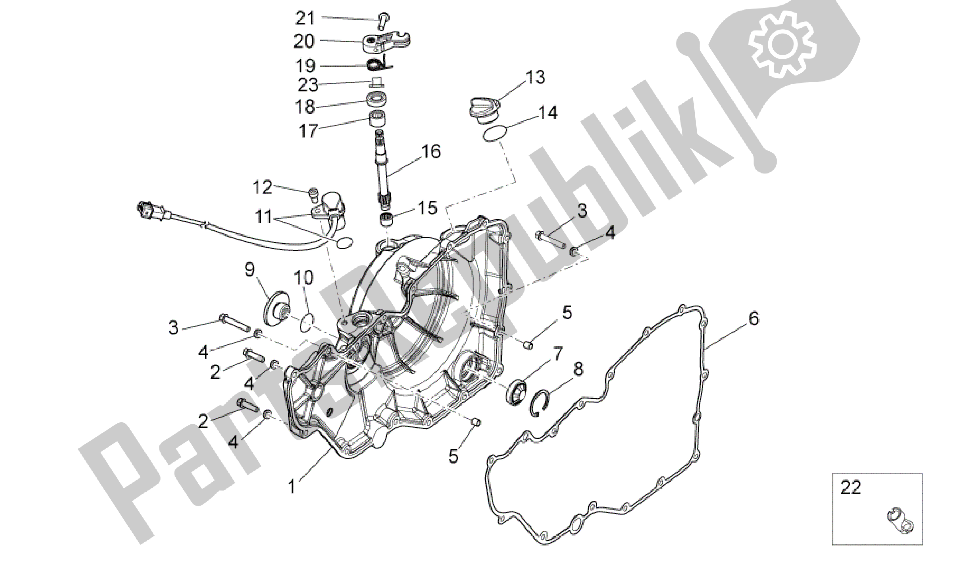 Tutte le parti per il Coperchio Frizione del Aprilia RSV4 Aprc Factory ABS 3986 1000 2013