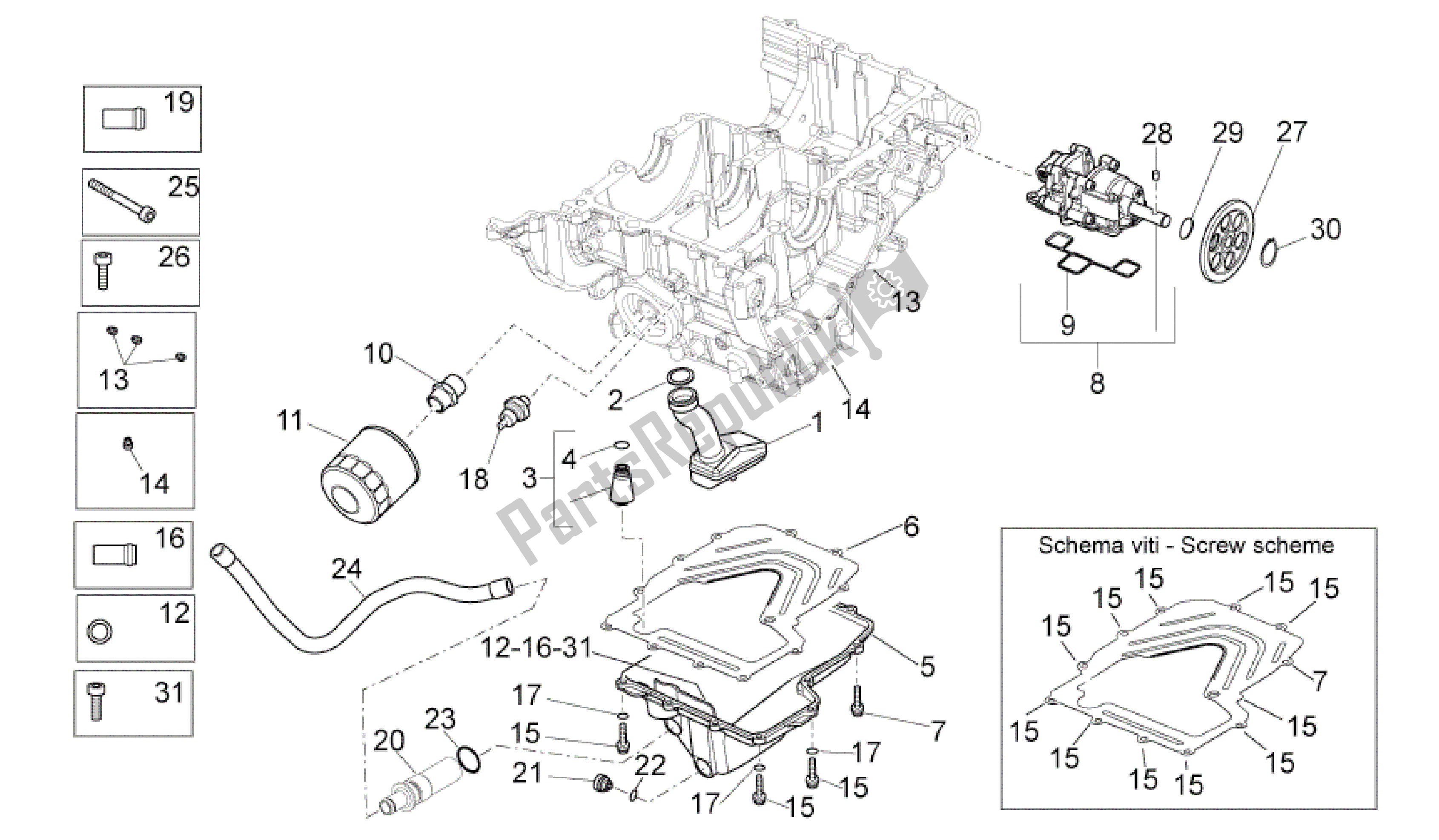 Toutes les pièces pour le Lubrification du Aprilia RSV4 Aprc Factory ABS 3986 1000 2013