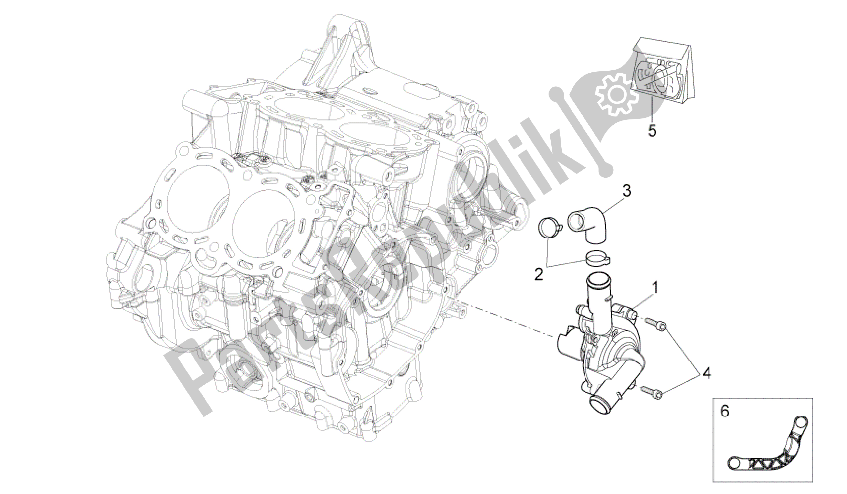Alle onderdelen voor de Waterpomp van de Aprilia RSV4 Aprc Factory ABS 3986 1000 2013