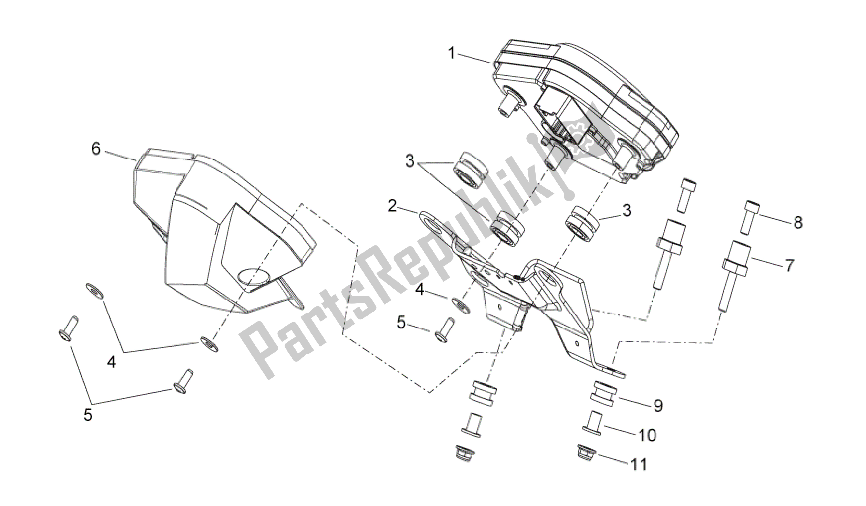 Toutes les pièces pour le Tableau De Bord du Aprilia Shiver 750 2007 - 2009