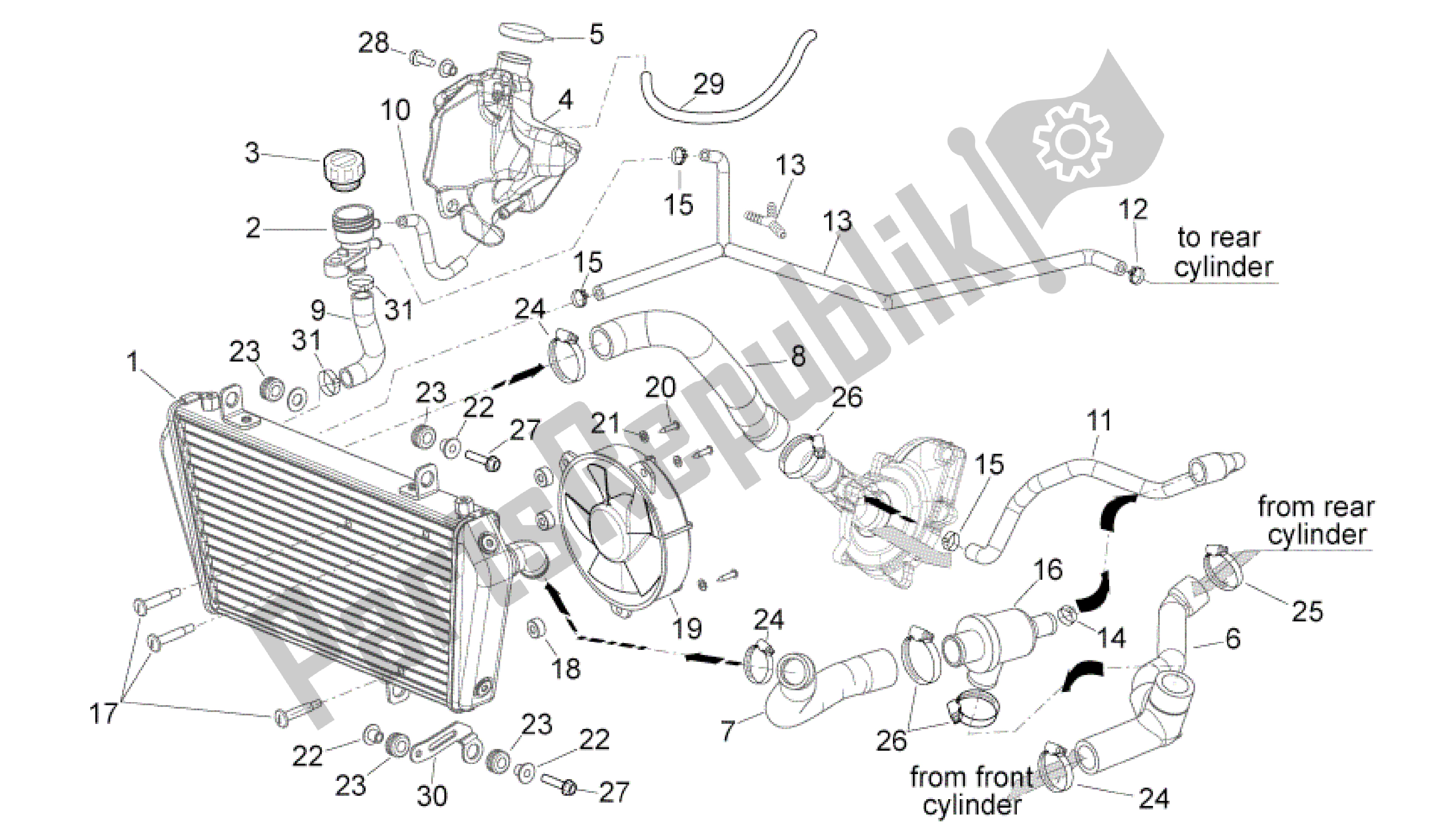 Wszystkie części do System Ch? Odzenia Aprilia Shiver 750 2007 - 2009