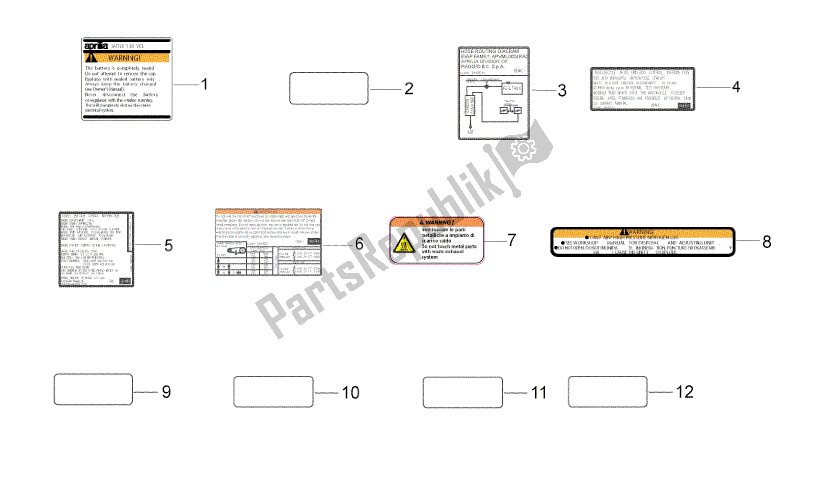 All parts for the Usa Decals of the Aprilia Shiver 750 2007 - 2009