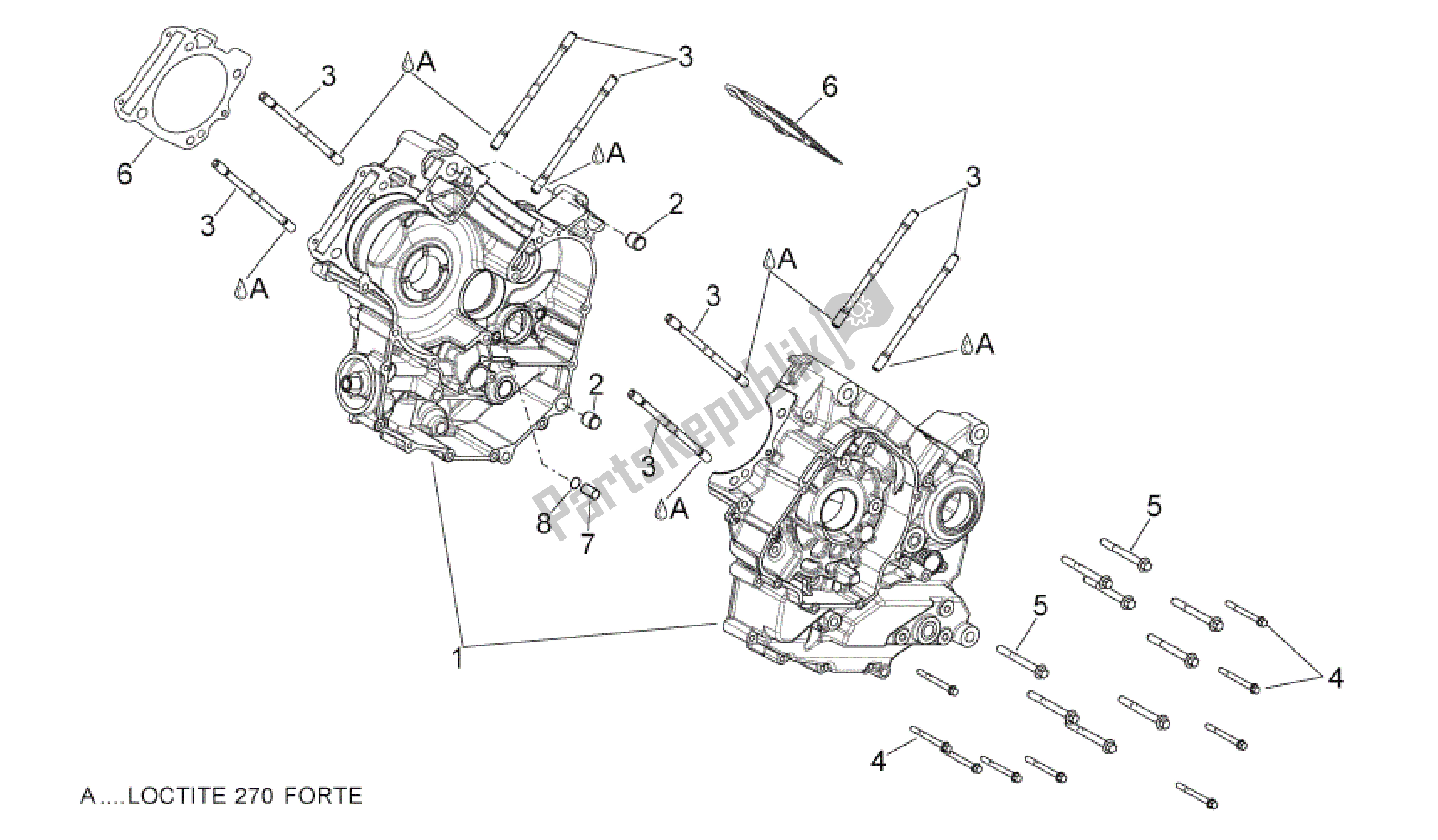 Wszystkie części do Skrzynie Korbowe I Aprilia Shiver 750 2007 - 2009