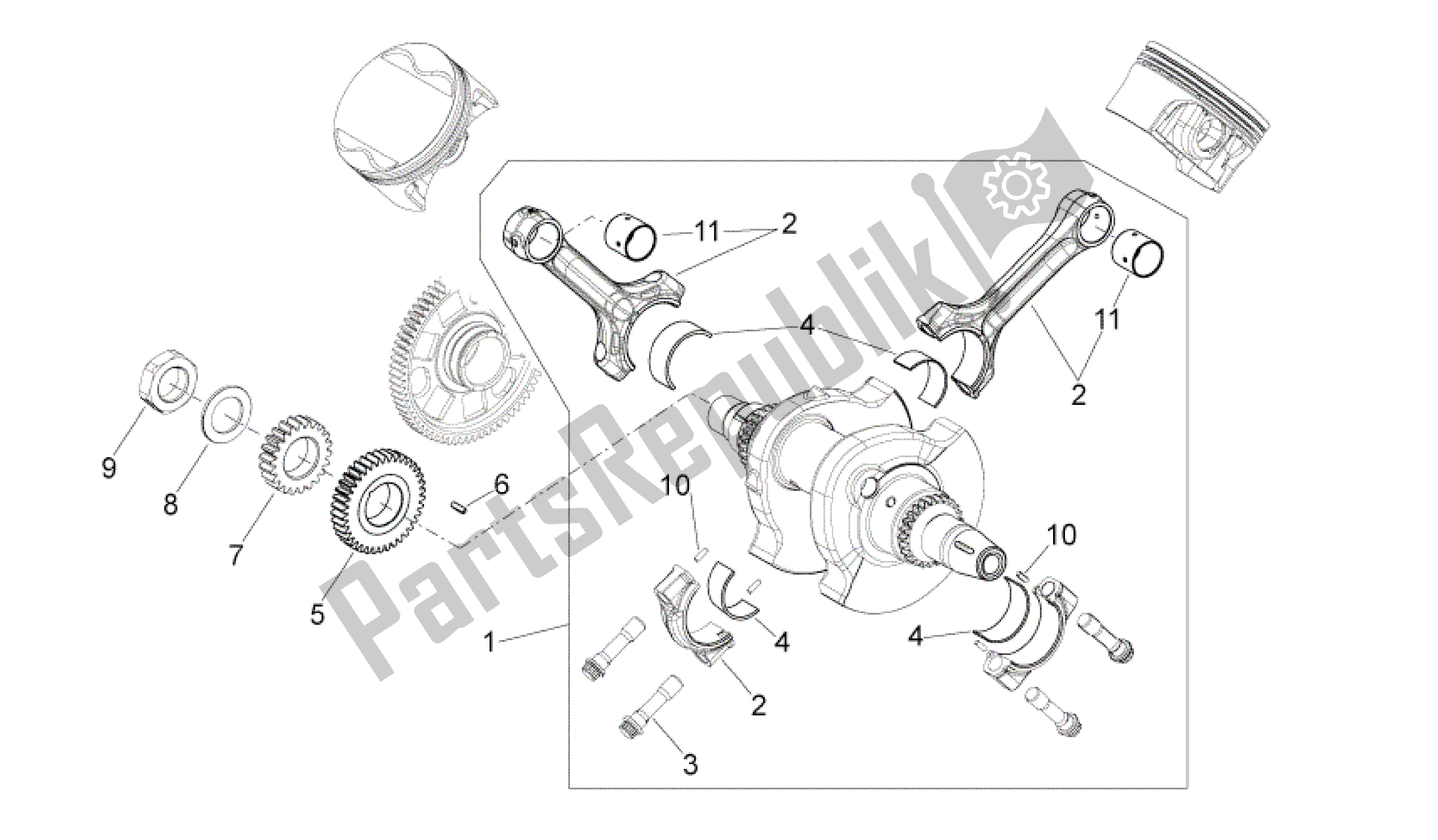 Todas las partes para Eje De Accionamiento de Aprilia Shiver 750 2007 - 2009