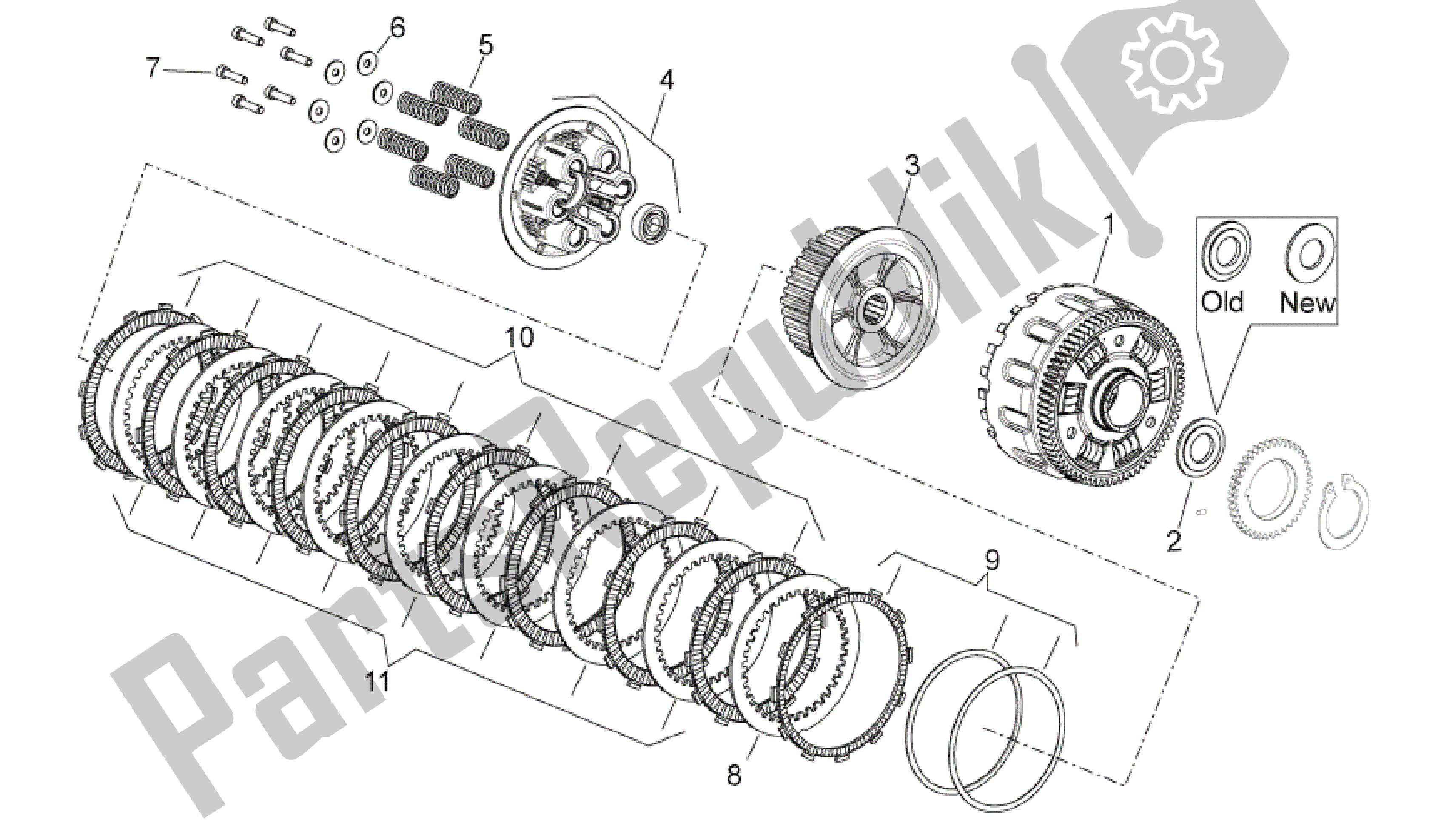 Wszystkie części do Sprz? G? O Ii Aprilia Shiver 750 2007 - 2009