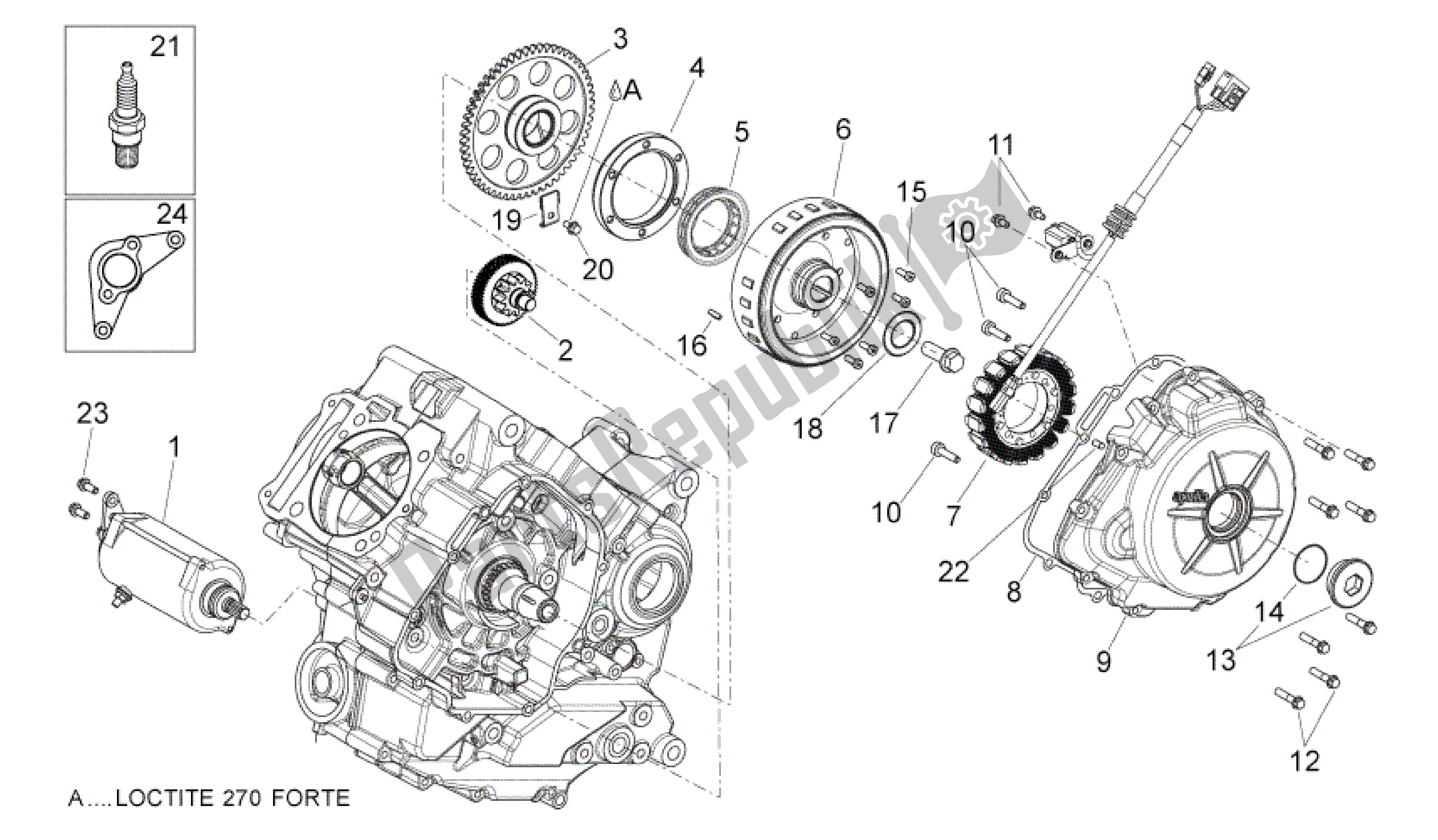 All parts for the Ignition Unit of the Aprilia Shiver 750 2007 - 2009