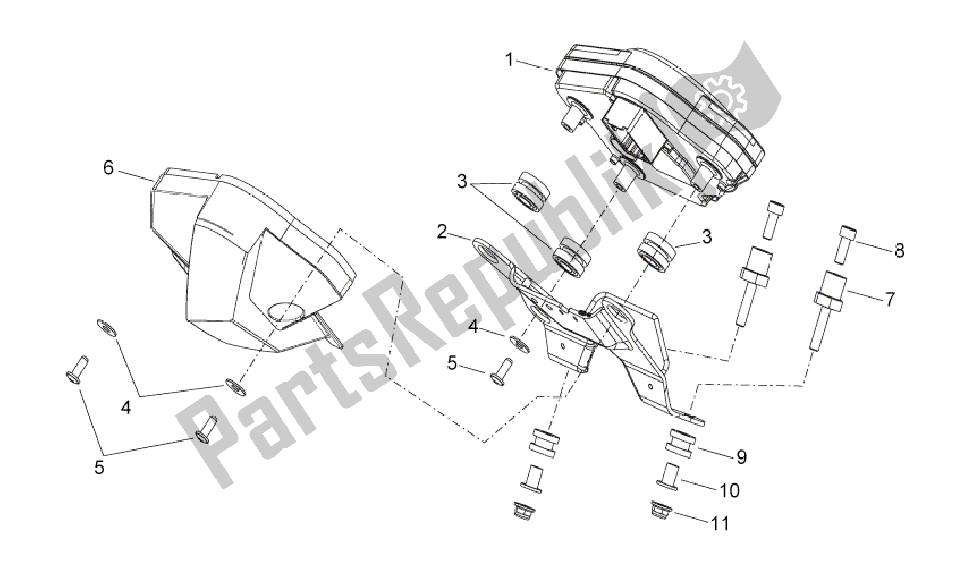 Tutte le parti per il Pannello Di Controllo del Aprilia Shiver 750 2007 - 2009