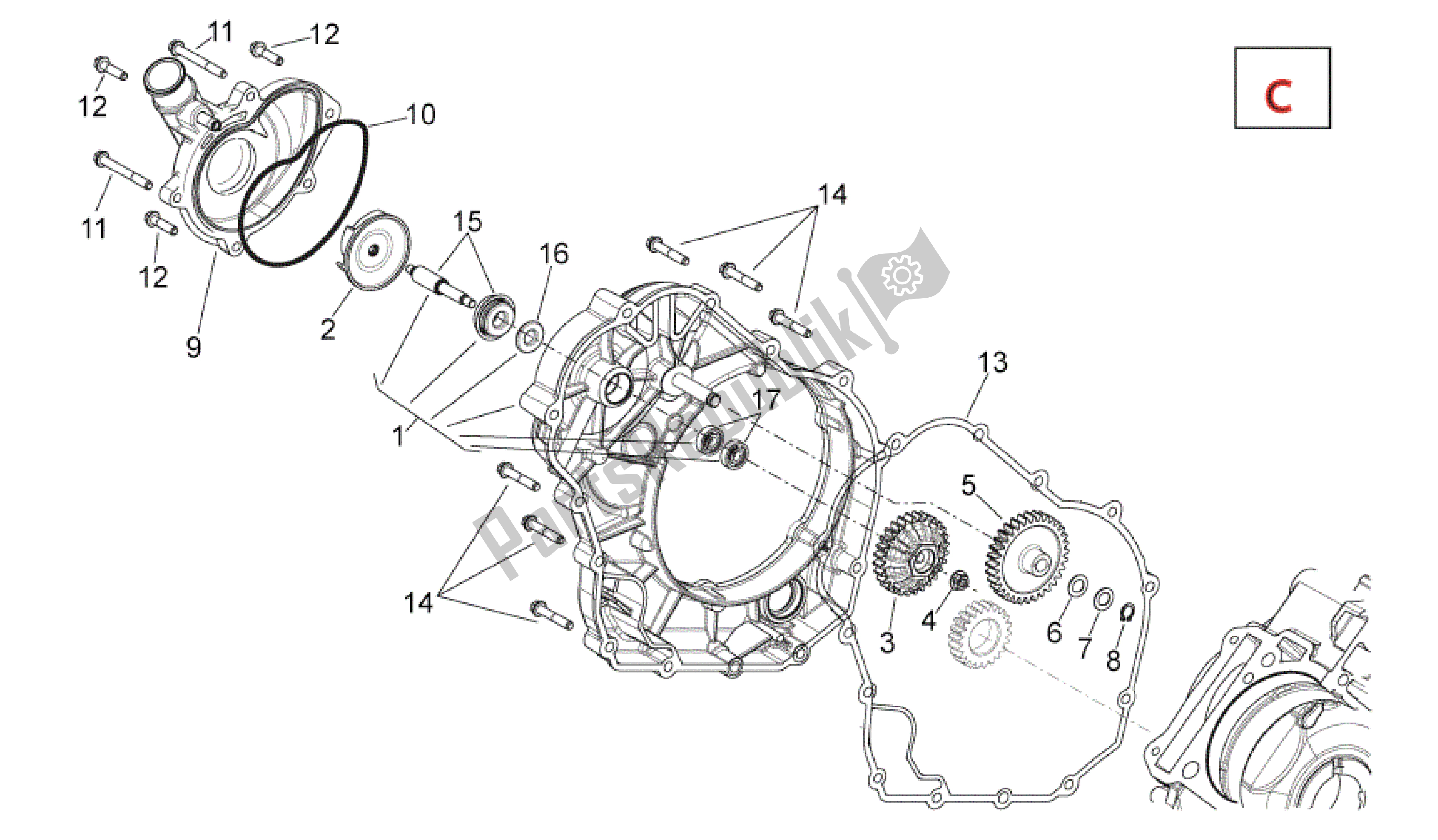 Toutes les pièces pour le Pompe à Eau du Aprilia Shiver 750 2007 - 2009