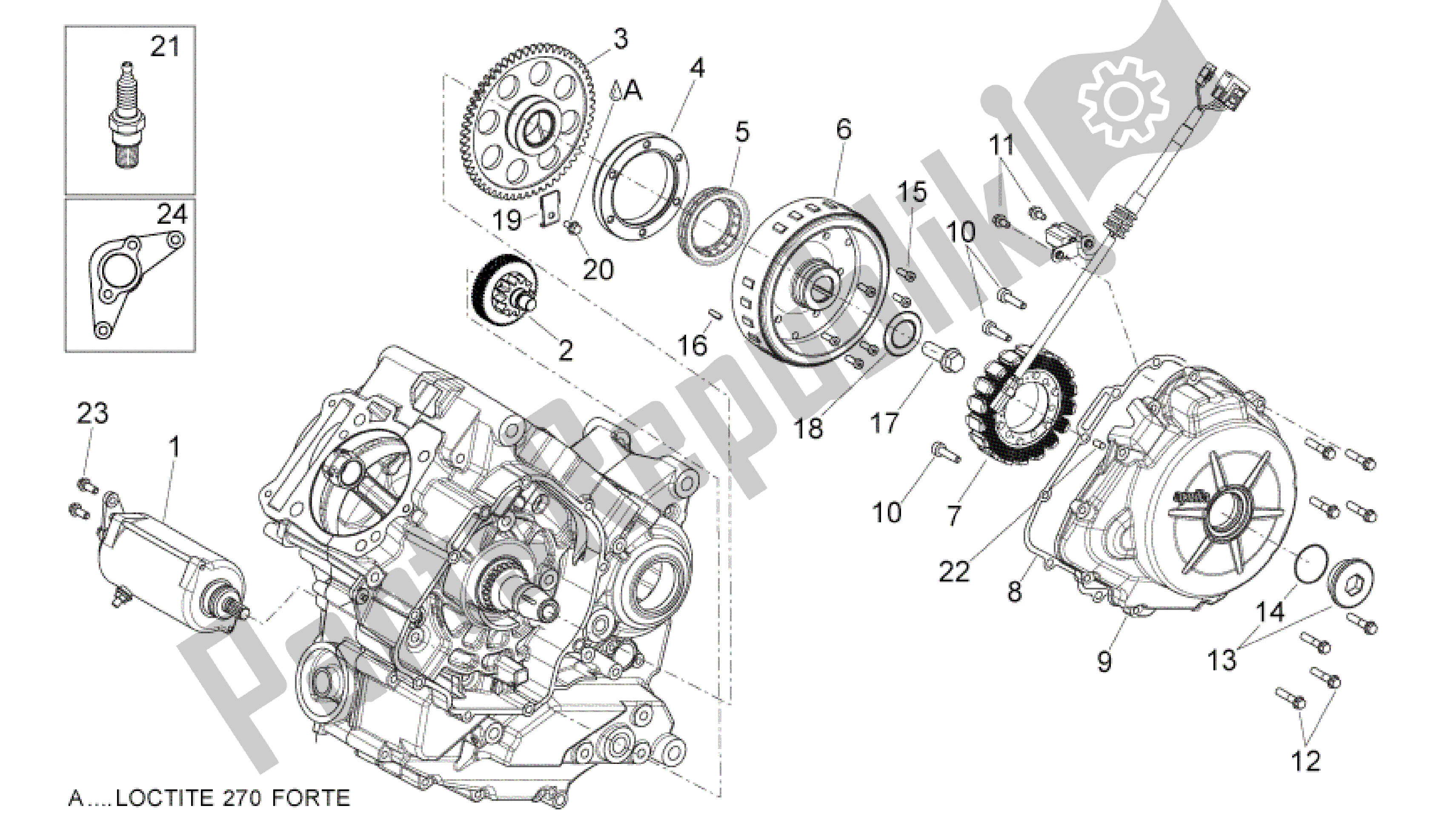 All parts for the Ignition Unit of the Aprilia Shiver 750 2007 - 2009