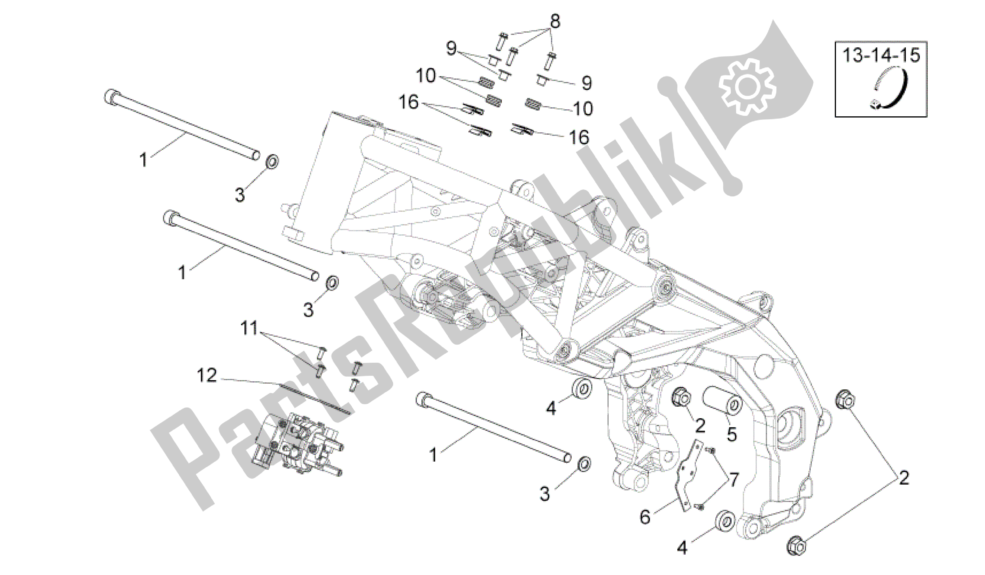 Toutes les pièces pour le Cadre Ii du Aprilia Dorsoduro 750 2008 - 2011