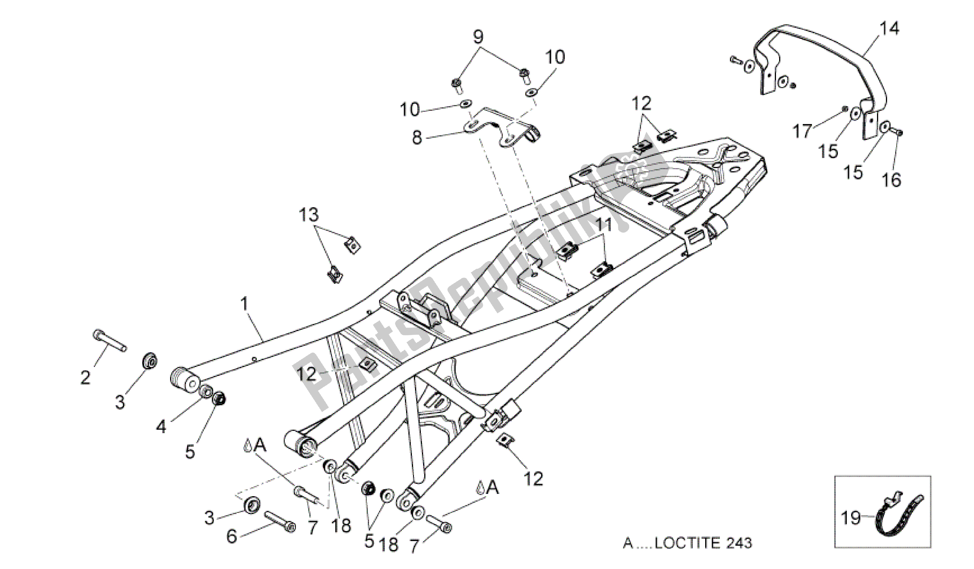 All parts for the Saddle Support of the Aprilia Dorsoduro 750 2008 - 2011