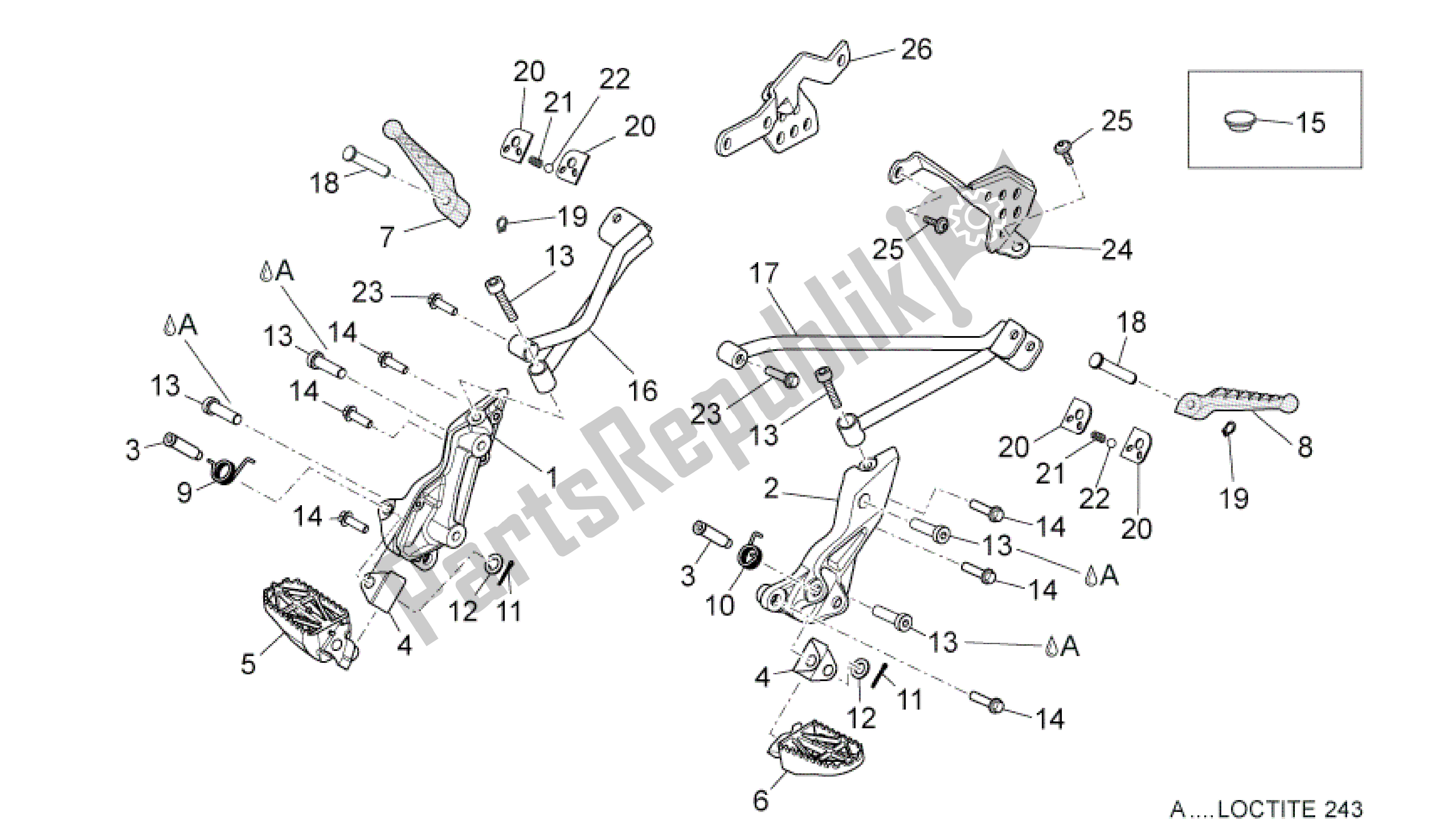 Wszystkie części do Podnó? Ki Aprilia Dorsoduro 750 2008 - 2011