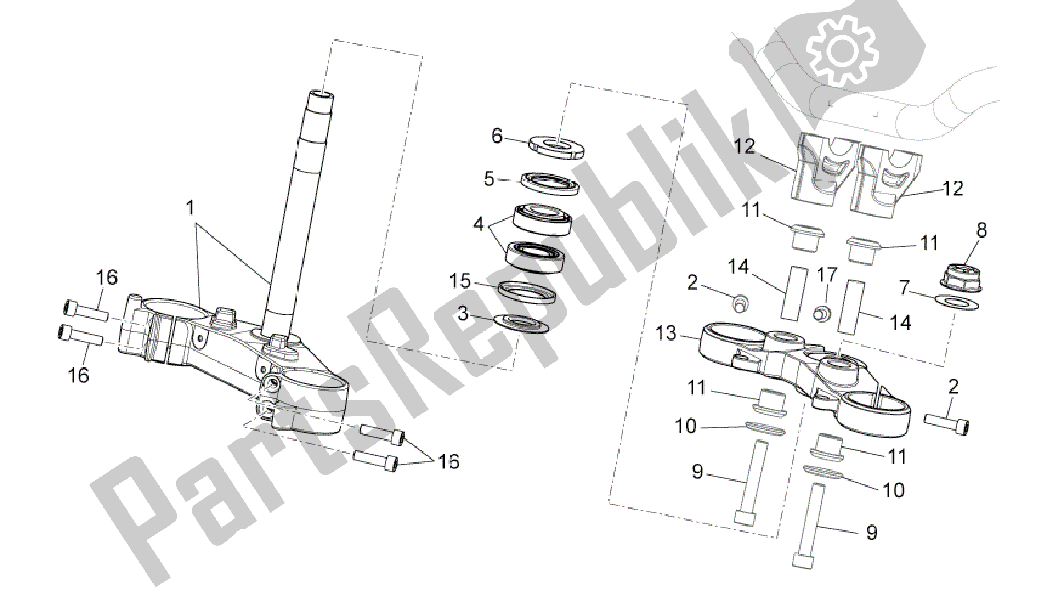 Wszystkie części do Sterowniczy Aprilia Dorsoduro 750 2008 - 2011