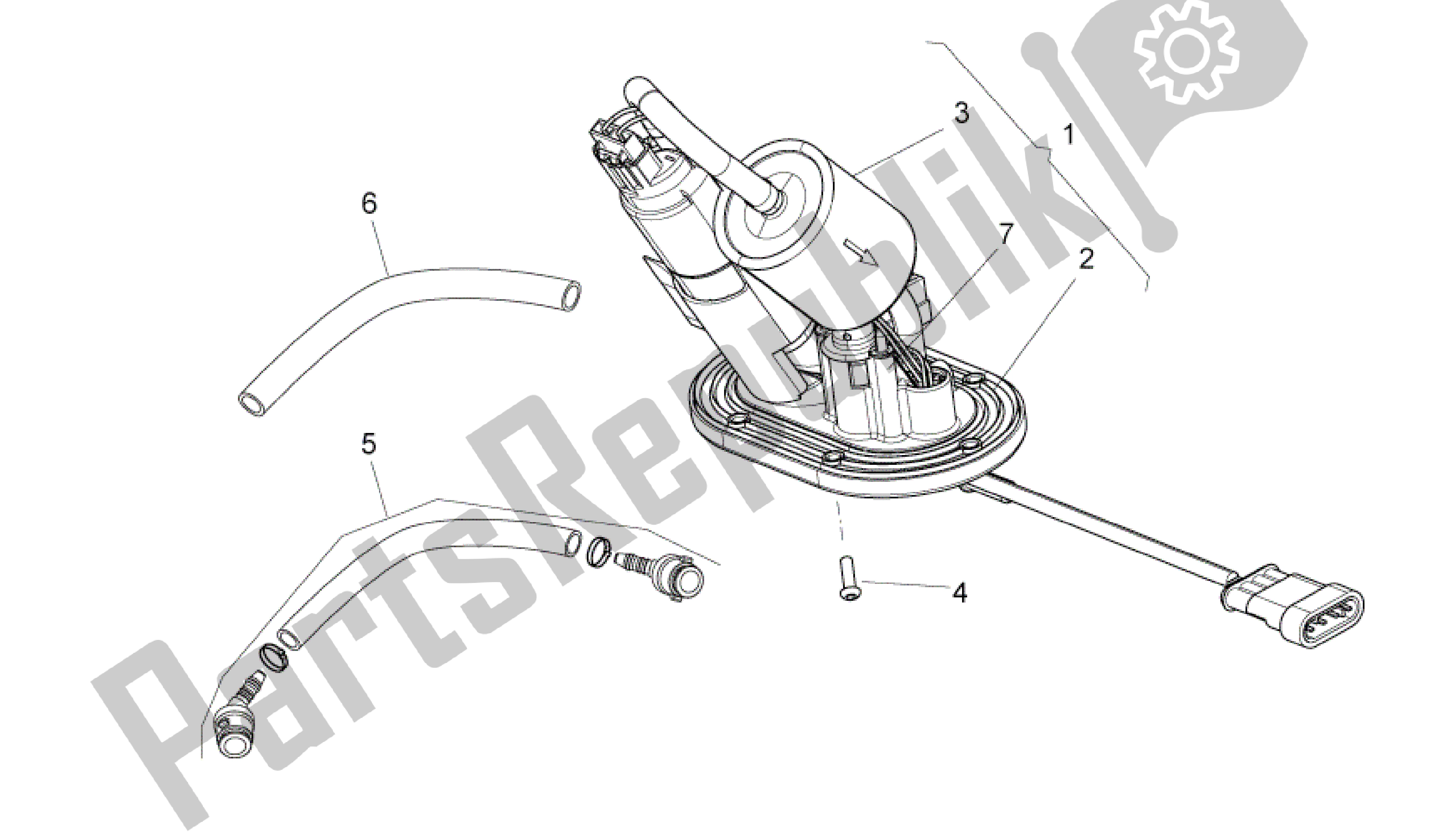 All parts for the Fuel Pump of the Aprilia Dorsoduro 750 2008 - 2011