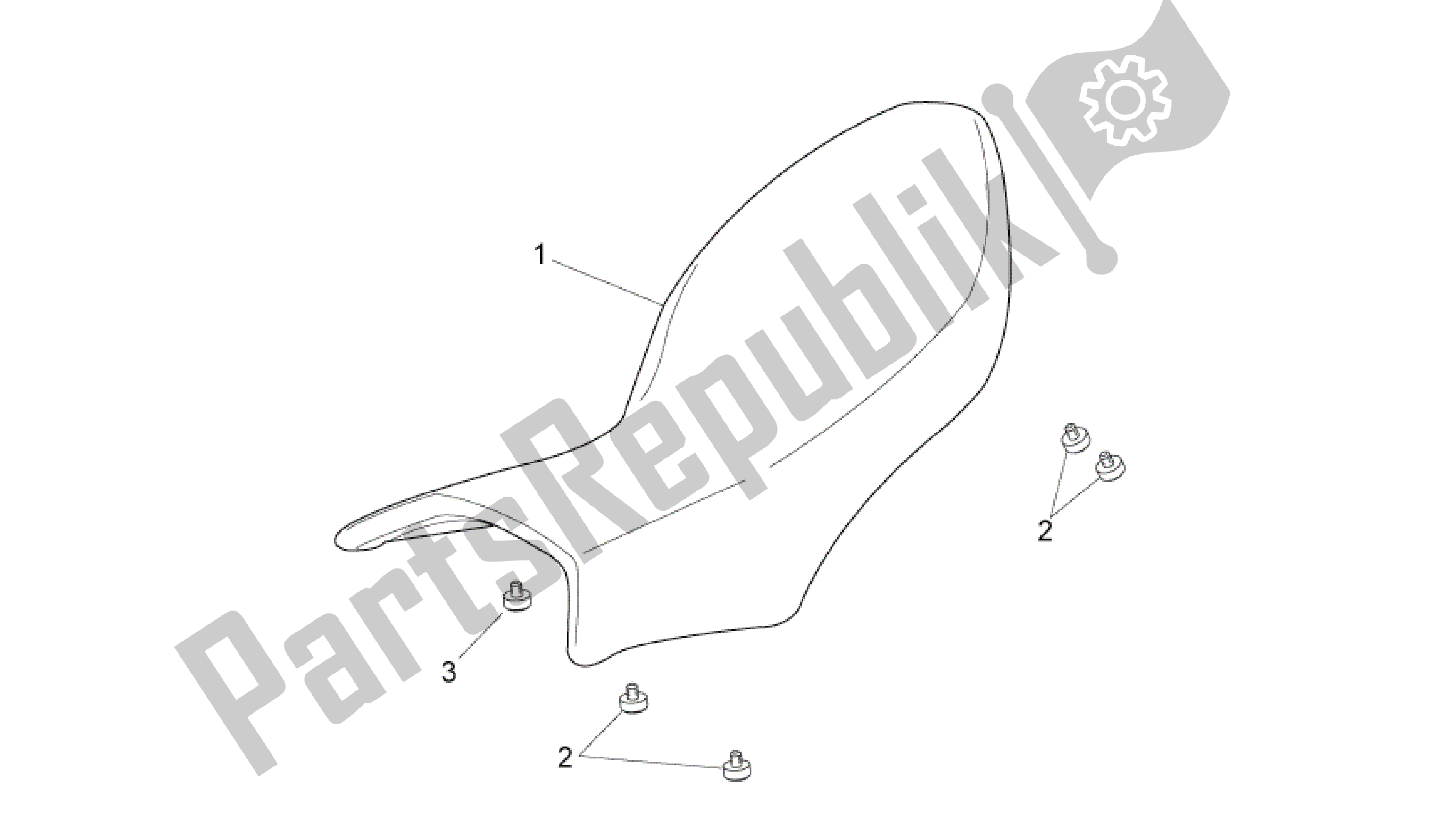 All parts for the Saddle of the Aprilia Dorsoduro 750 2008 - 2011