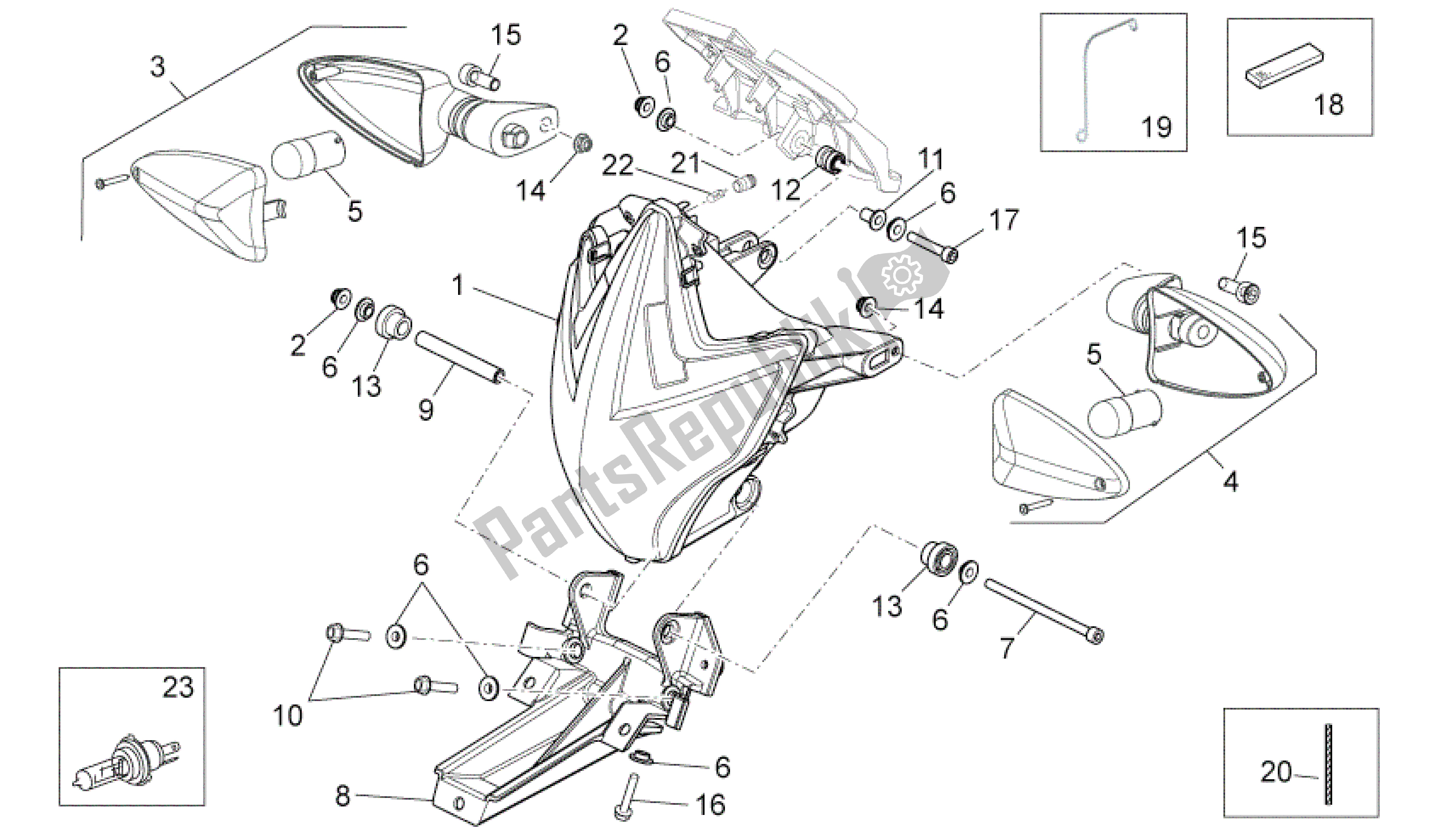 Alle Teile für das Frontscheinwerfer des Aprilia Dorsoduro 750 2008 - 2011