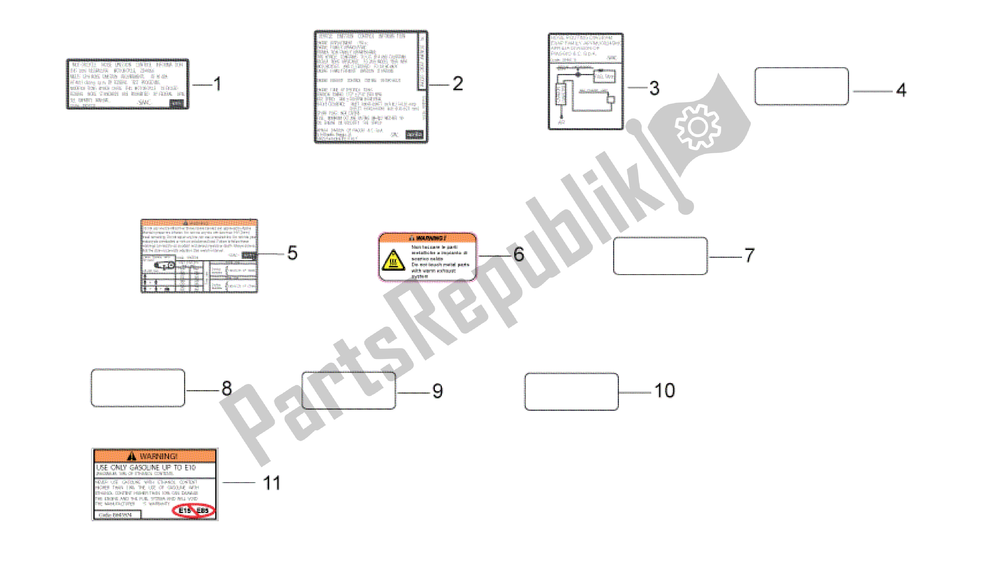 All parts for the Usa Decals of the Aprilia Dorsoduro 750 2008 - 2011