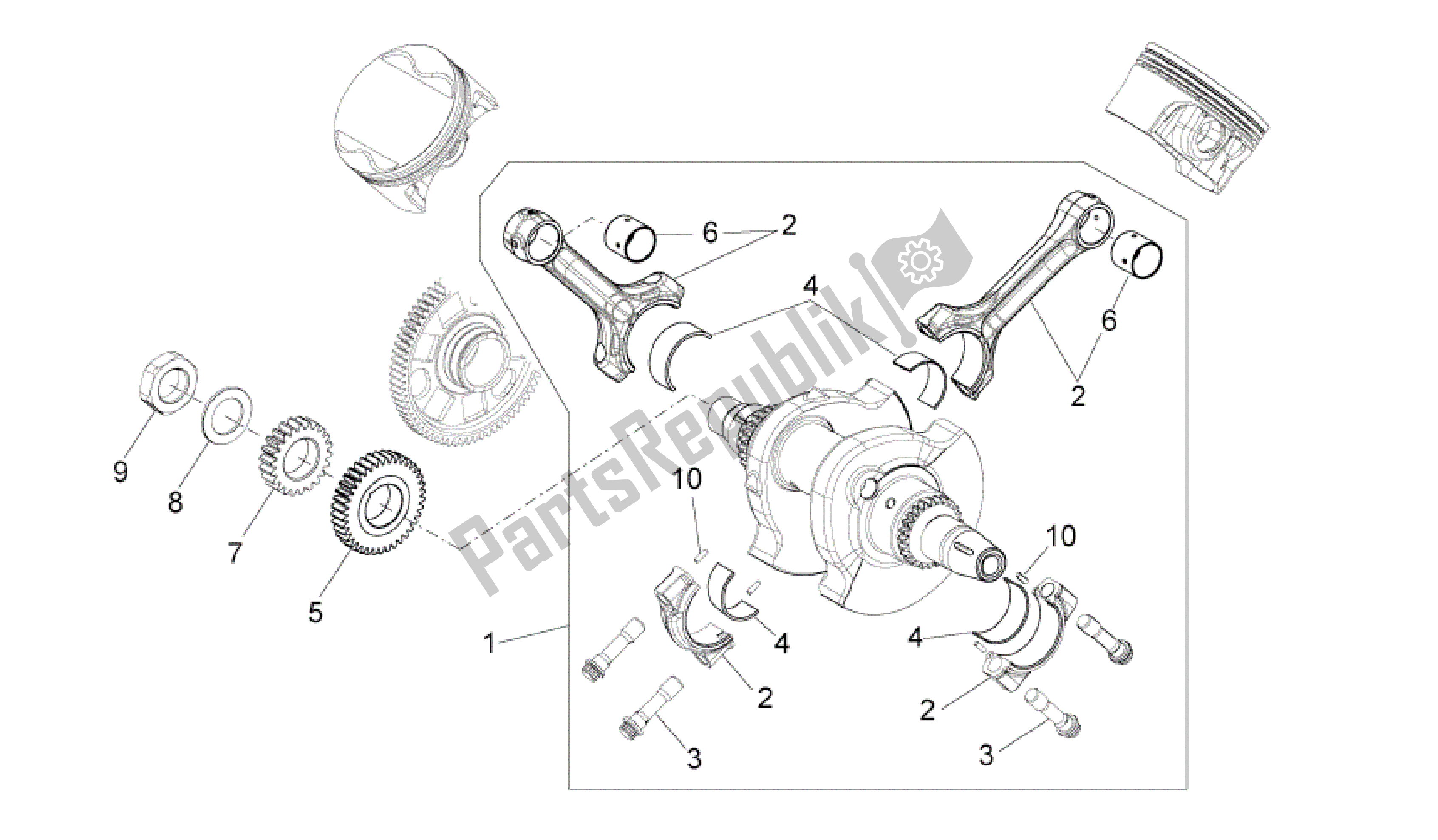 Toutes les pièces pour le Arbre De Transmission du Aprilia Dorsoduro 750 2008 - 2011