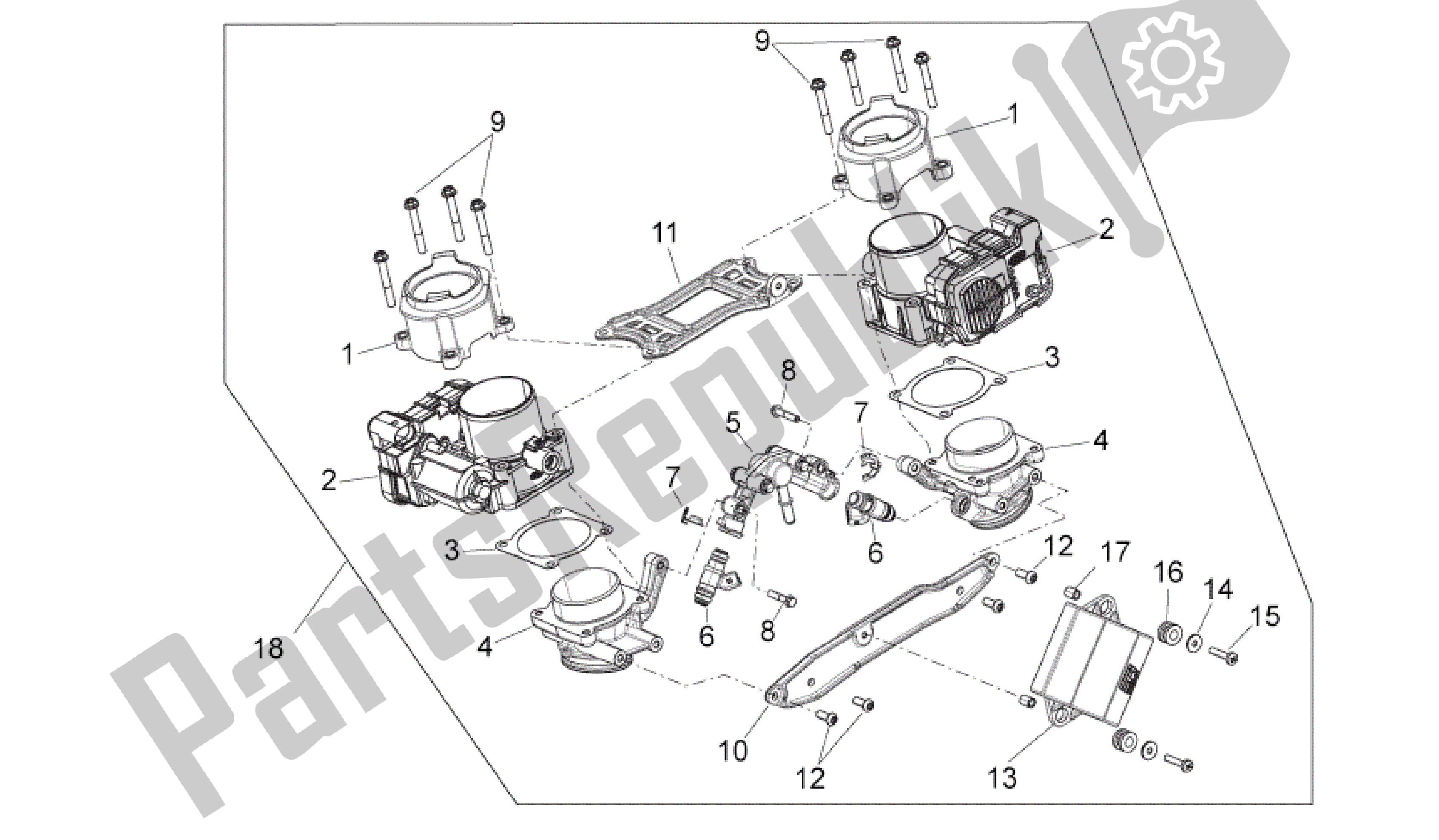 Toutes les pièces pour le Corps De Papillon du Aprilia Dorsoduro 750 2008 - 2011