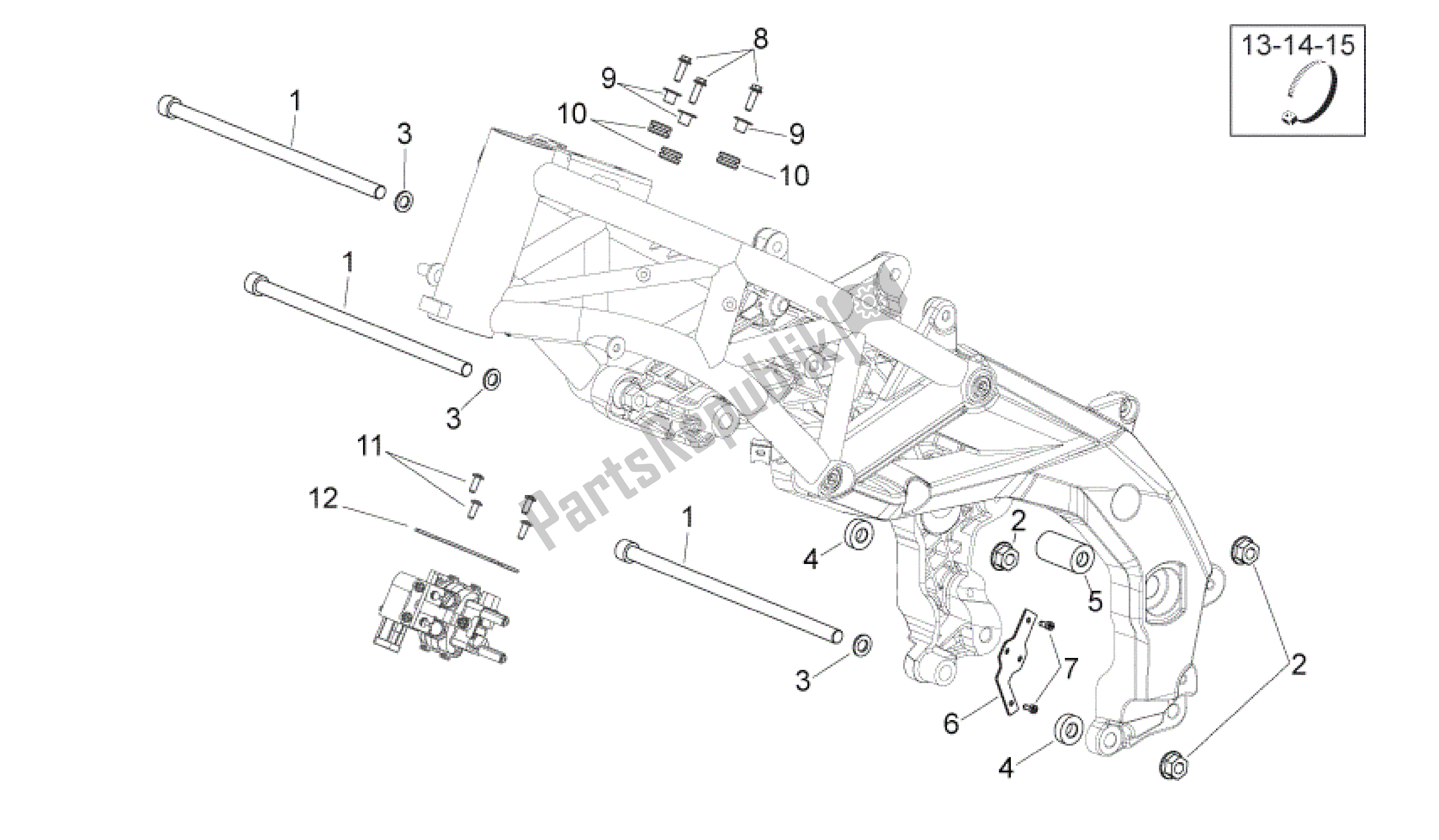 Alle onderdelen voor de Kader Ii van de Aprilia Shiver 750 2009