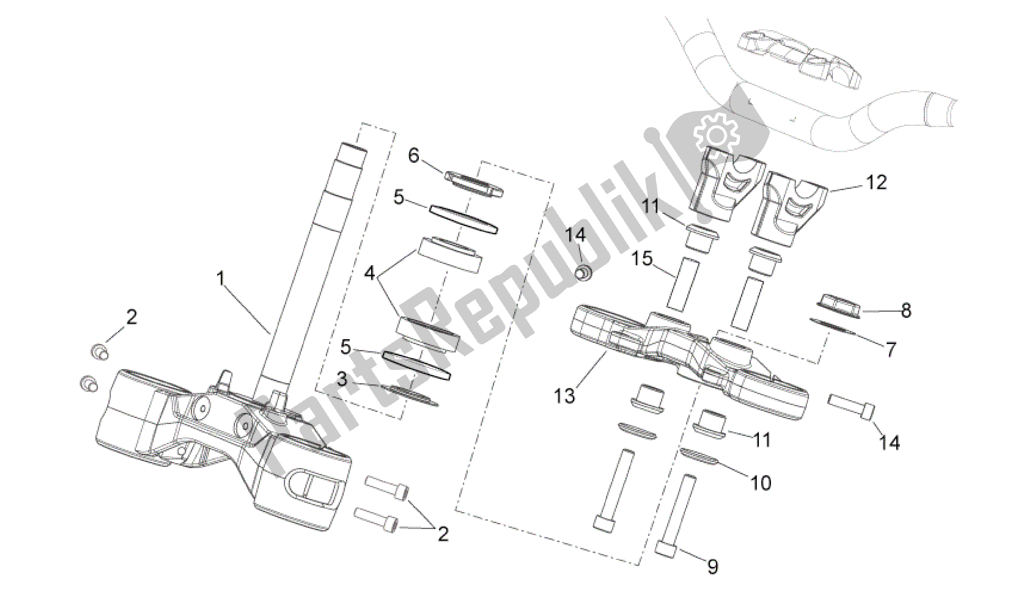 Wszystkie części do Sterowniczy Aprilia Shiver 750 2009