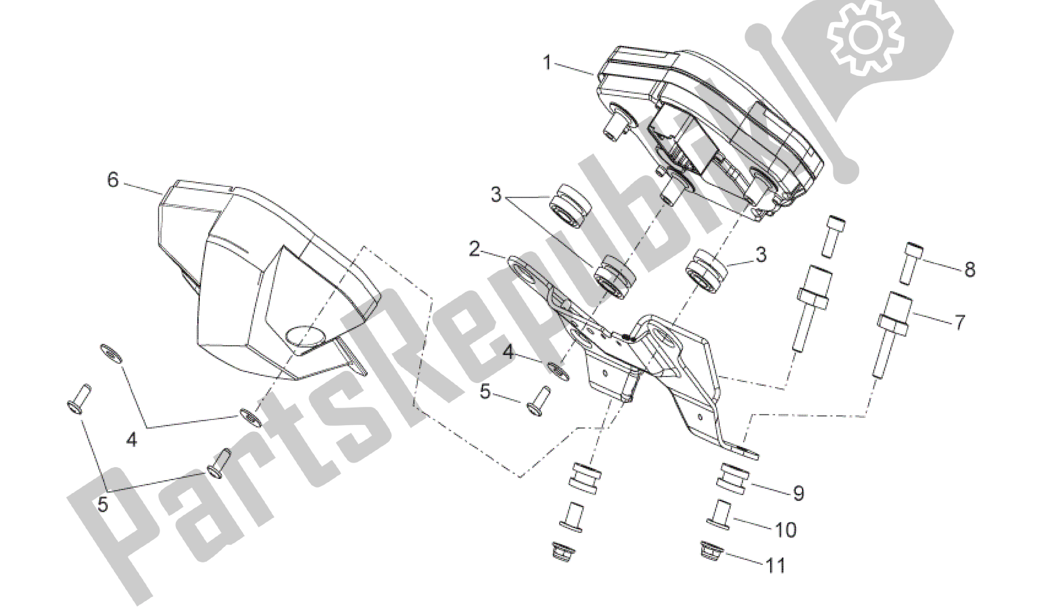 Alle Teile für das Instrumententafel des Aprilia Shiver 750 2009