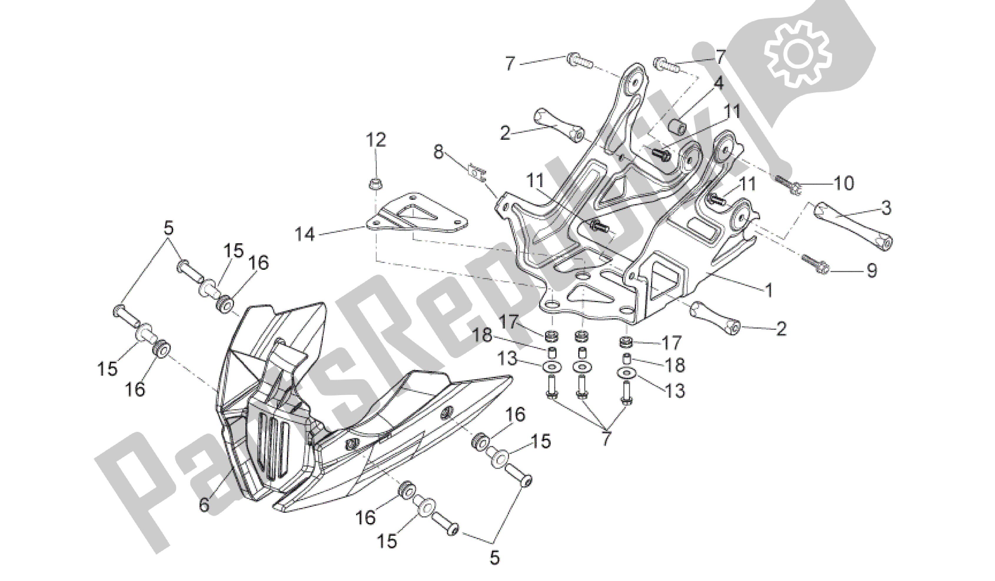 All parts for the Holder of the Aprilia Shiver 750 2009