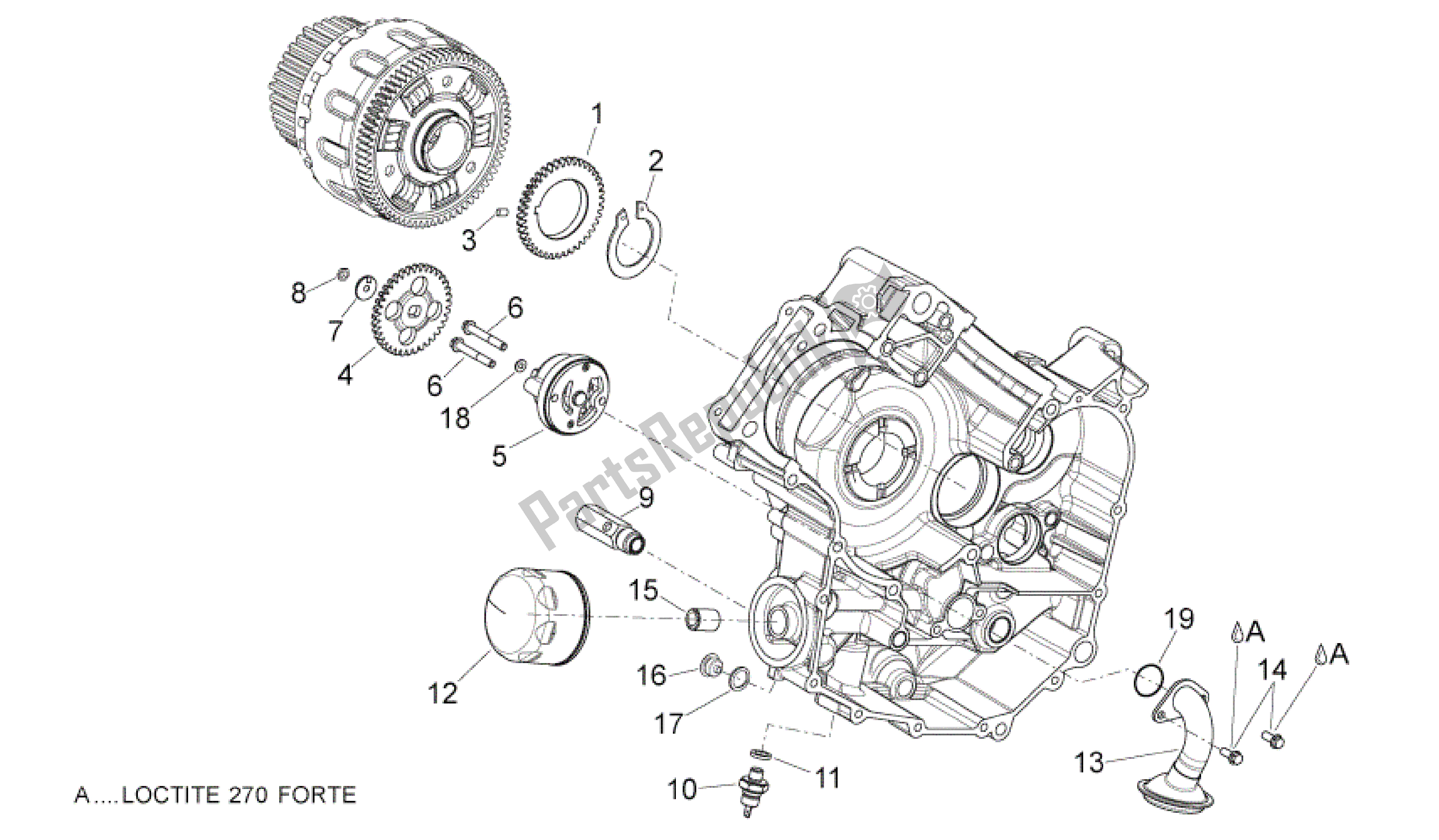 Tutte le parti per il Pompa Dell'olio del Aprilia Shiver 750 2009