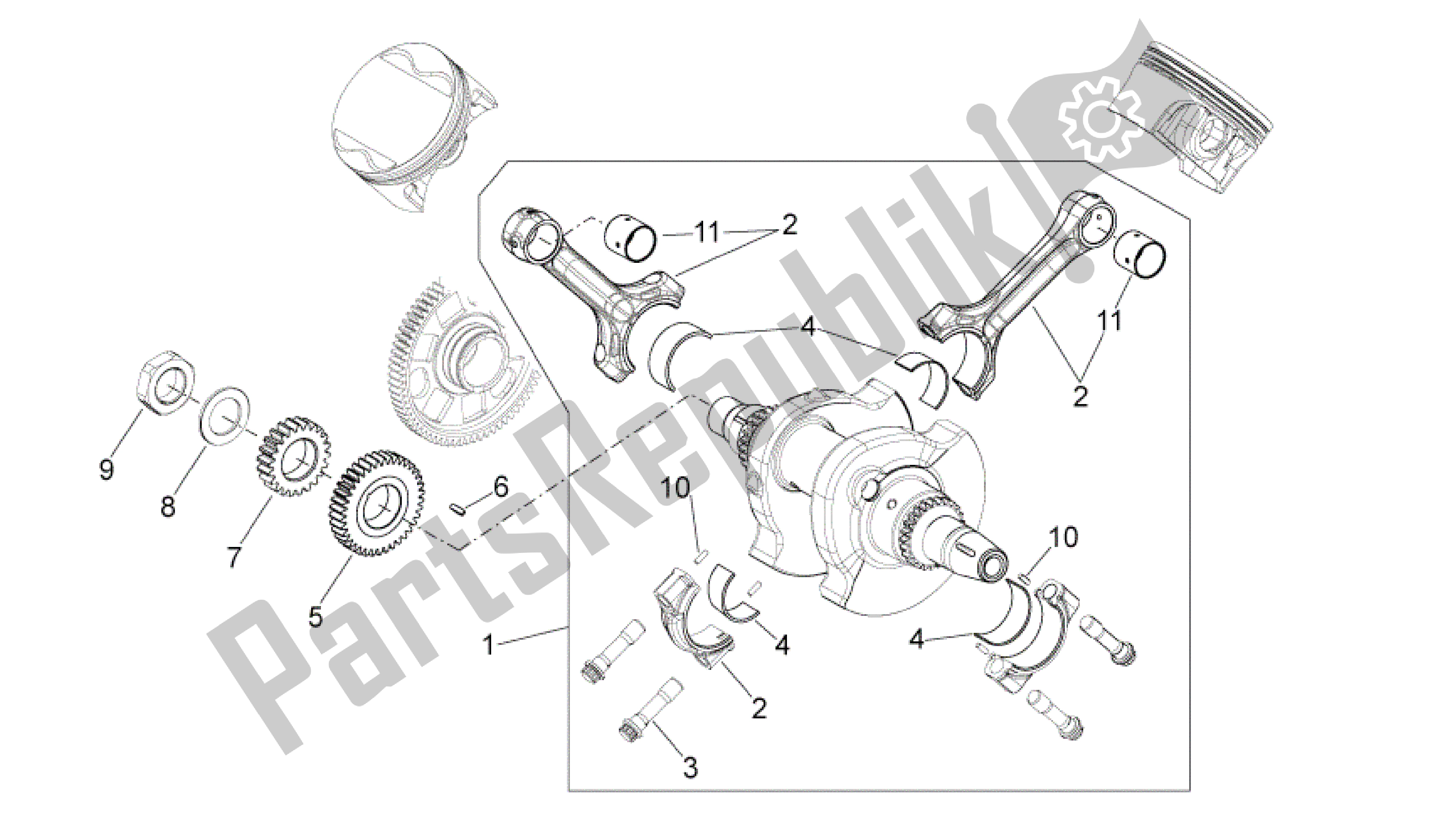 Toutes les pièces pour le Arbre De Transmission du Aprilia Shiver 750 2009