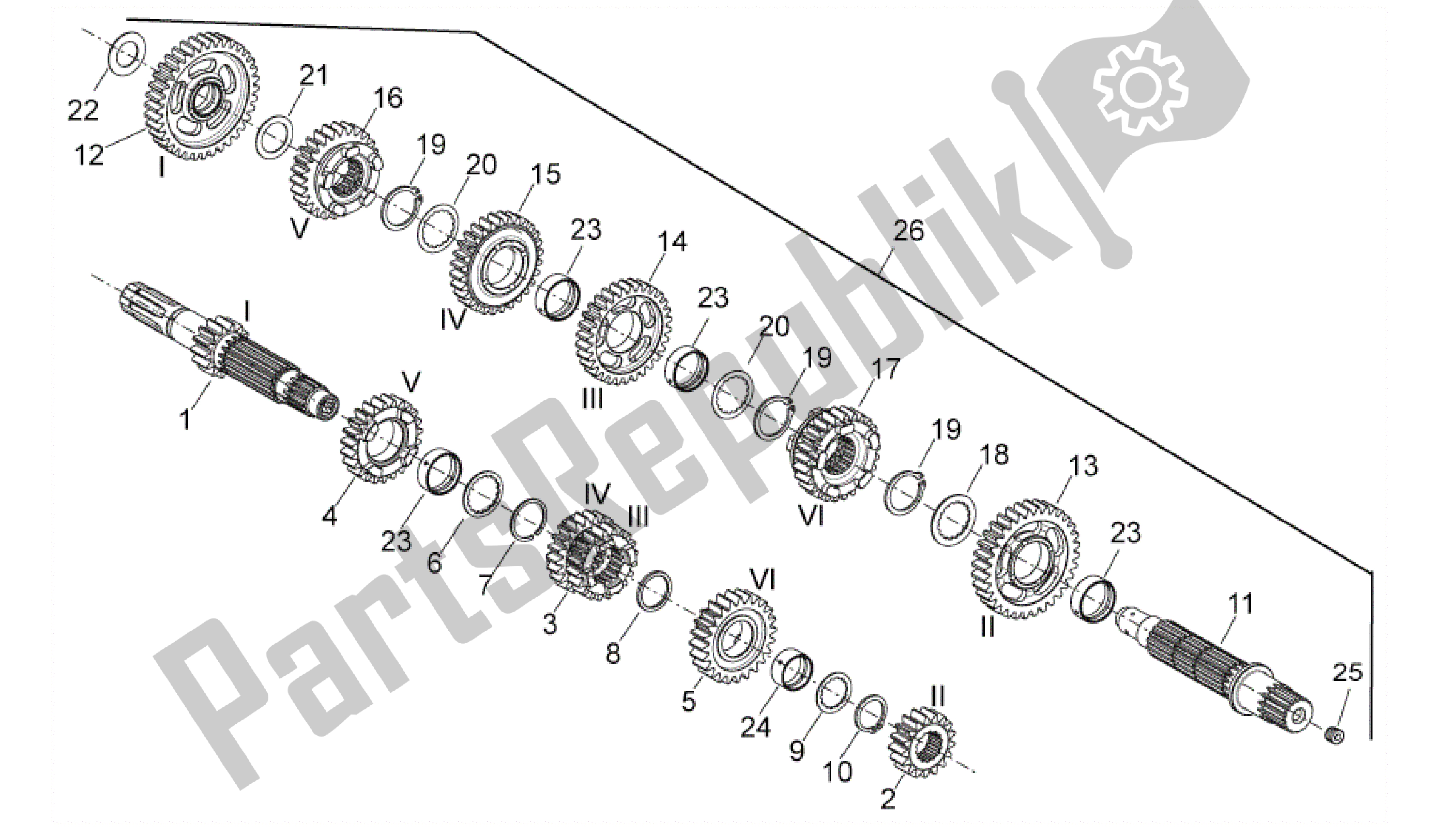 Toutes les pièces pour le Boîte De Vitesses du Aprilia Shiver 750 2009