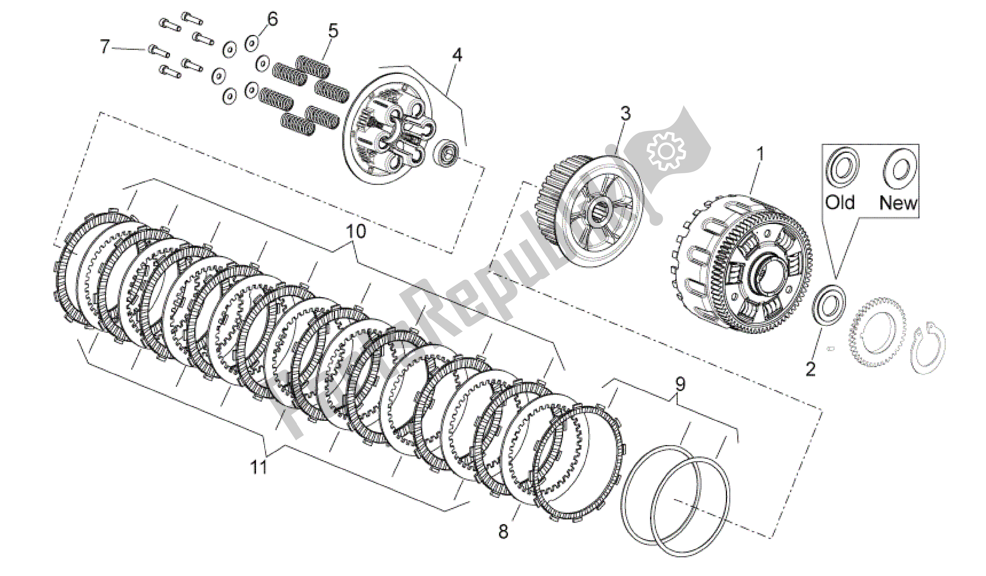 Toutes les pièces pour le Embrayage Ii du Aprilia Shiver 750 2009