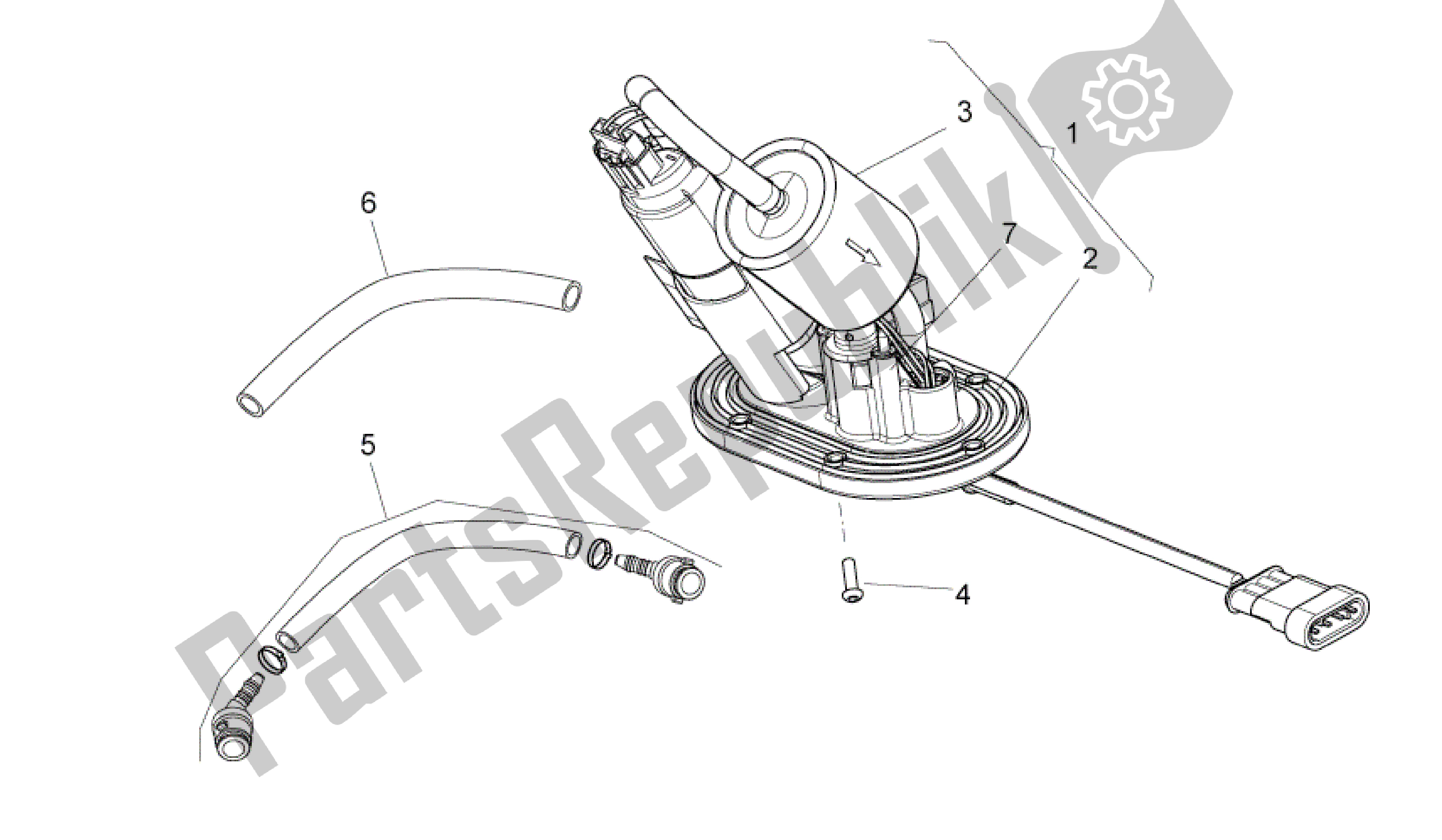 All parts for the Fuel Pump of the Aprilia Dorsoduro 750 2010