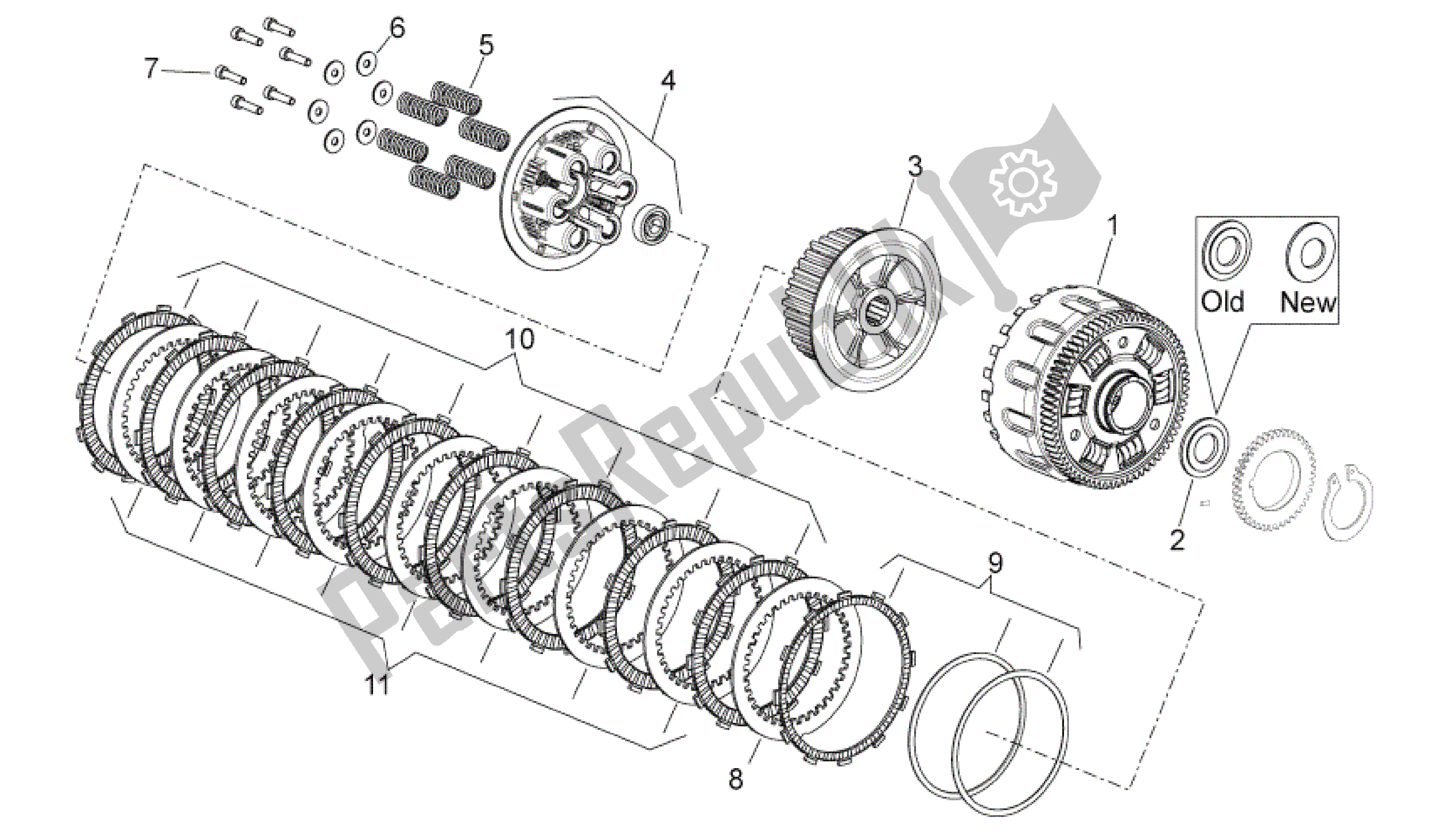 Tutte le parti per il Frizione Ii del Aprilia Dorsoduro 750 2010