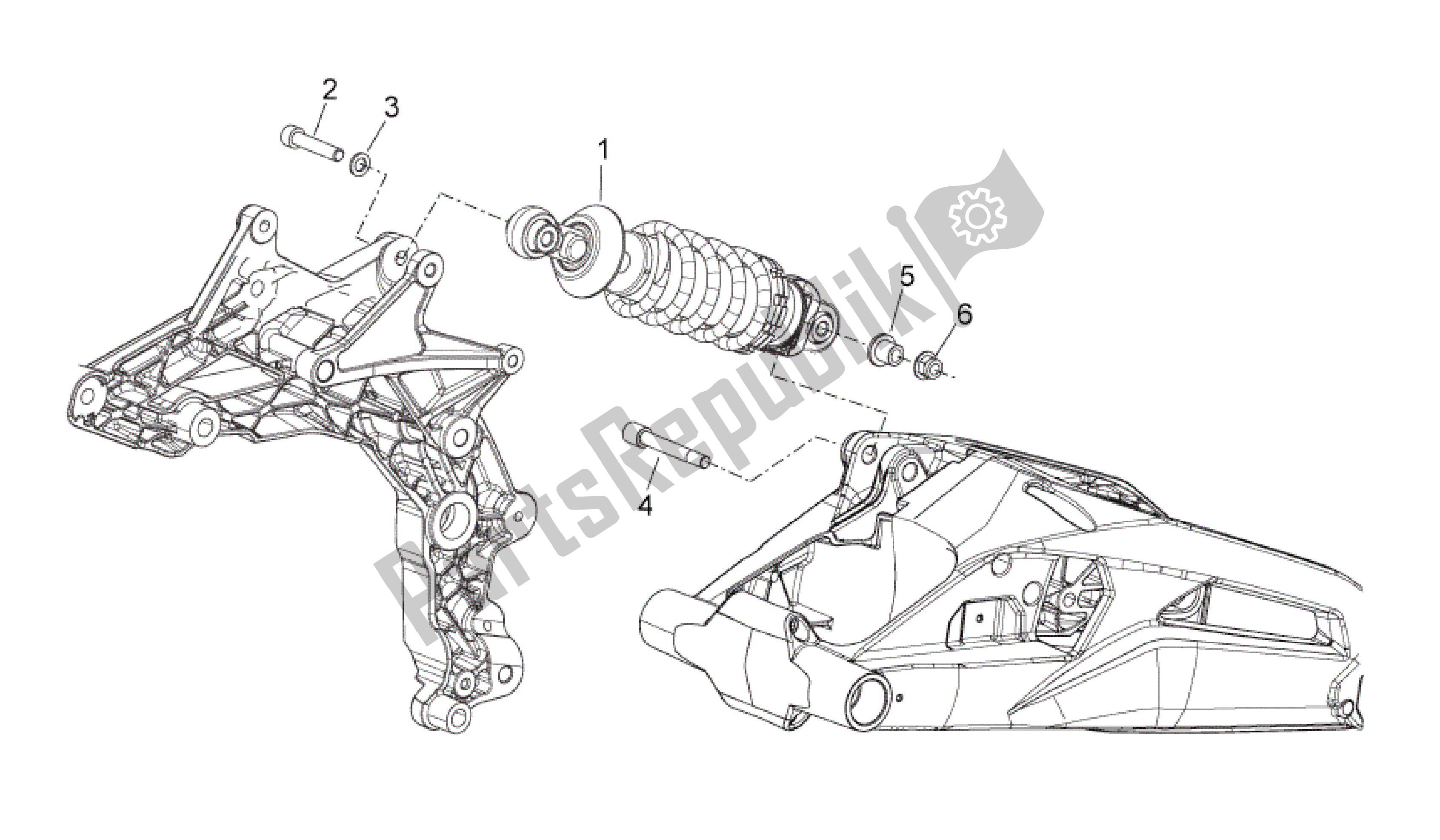 Todas las partes para Amortiguador Trasero de Aprilia Shiver 750 2010 - 2013